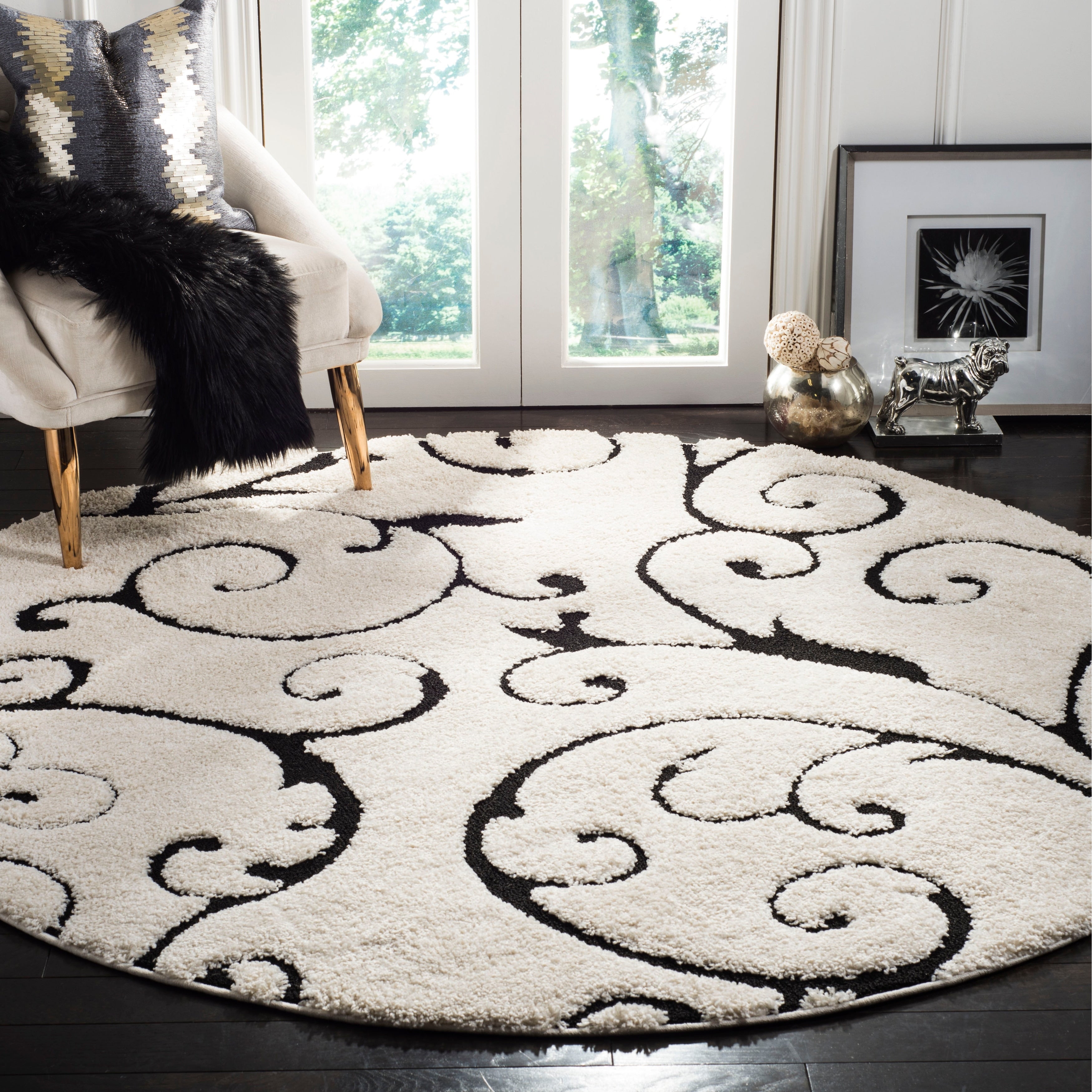 SAFAVIEH Florida Ryung Shag Scroll 1.2-inch Thick Textured Rug