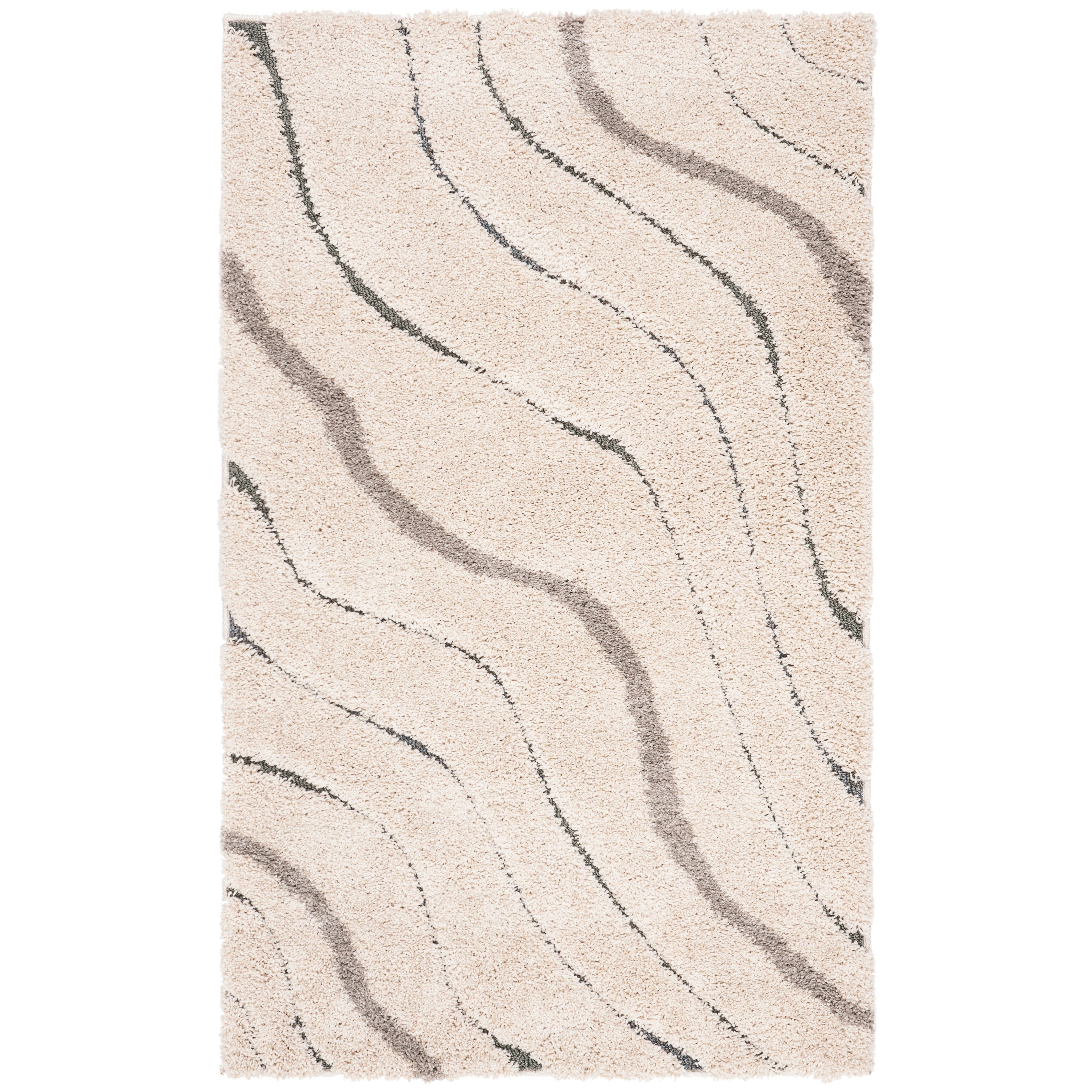 SAFAVIEH Florida Shag Borbala Soft Serene Waves 1.2-inch Thick