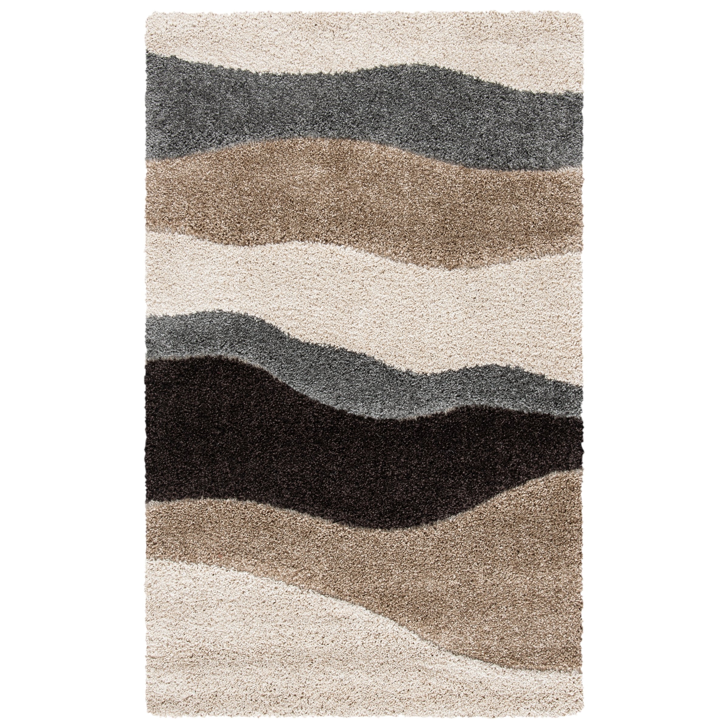 SAFAVIEH Florida Shag Melahat Abstract Wave 1.2-inch Thick Rug