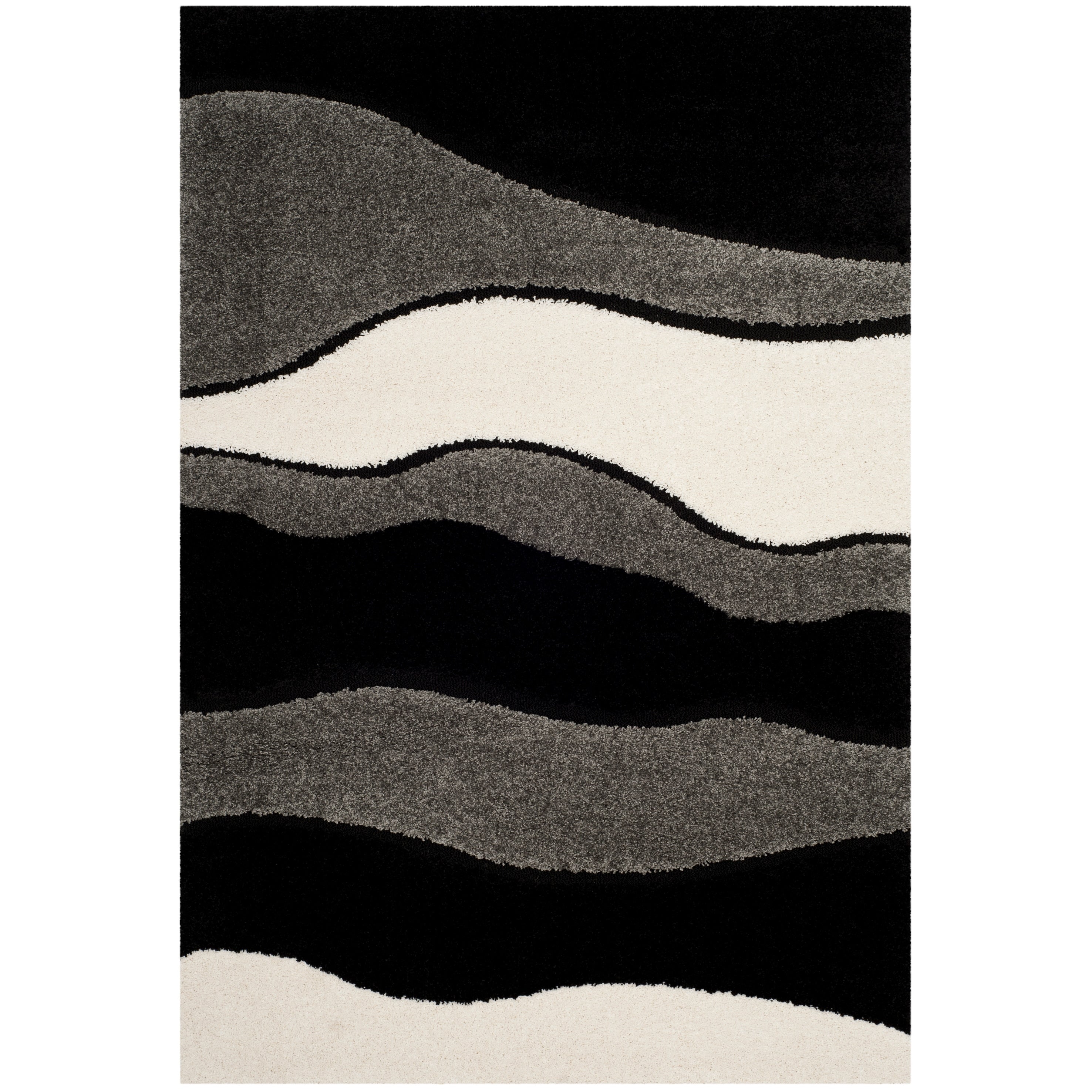 SAFAVIEH Florida Shag Melahat Abstract Wave 1.2-inch Thick Rug