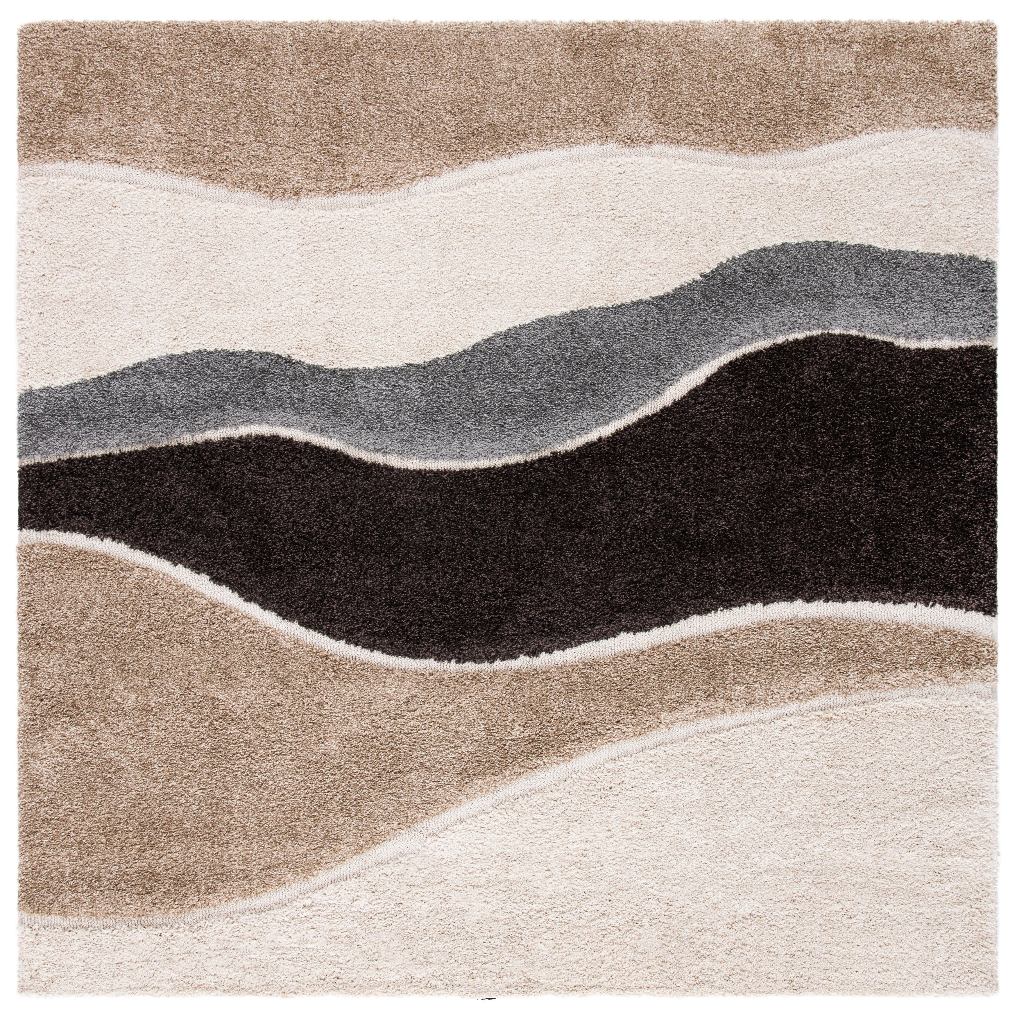 SAFAVIEH Florida Shag Melahat Abstract Wave 1.2-inch Thick Rug