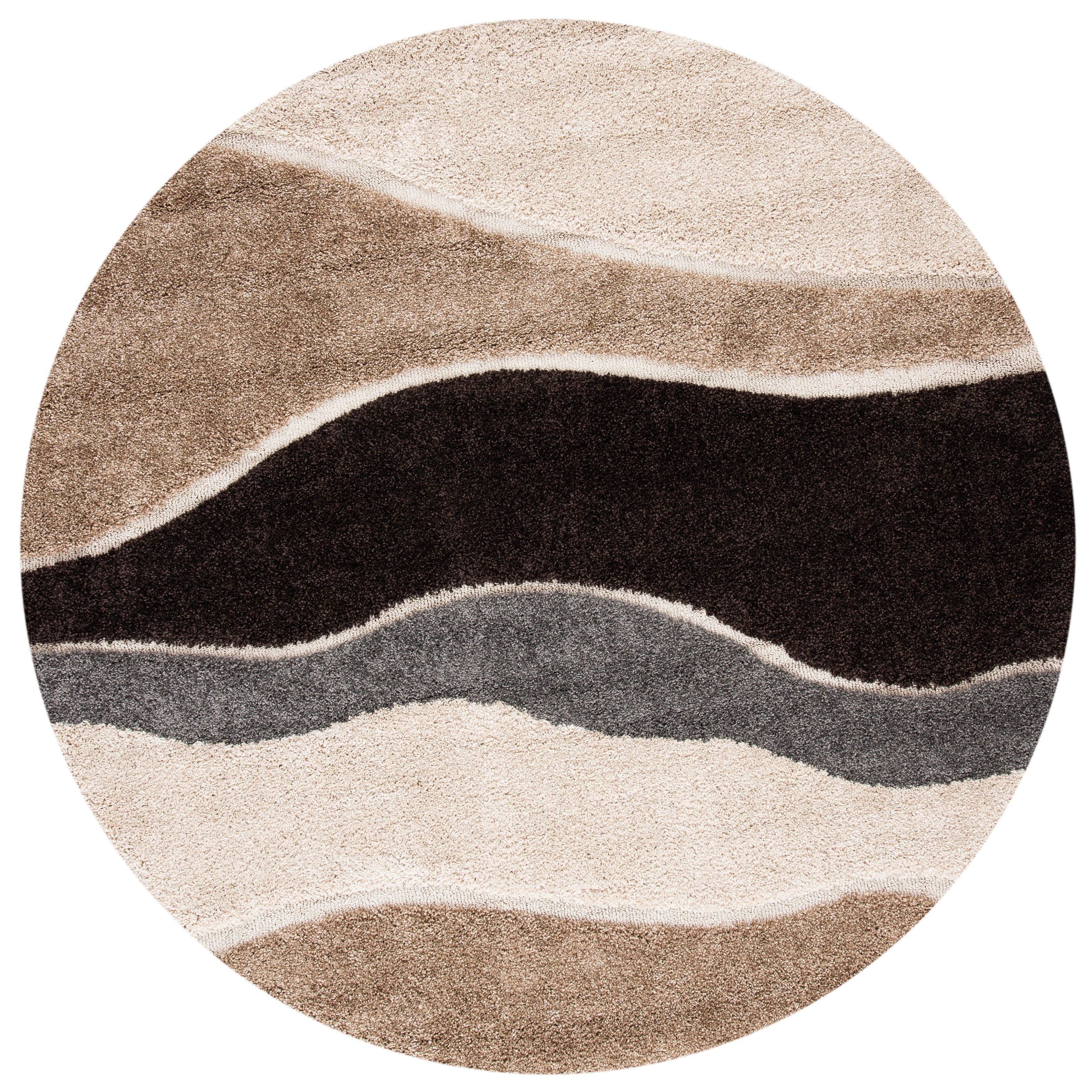 SAFAVIEH Florida Shag Melahat Abstract Wave 1.2-inch Thick Rug