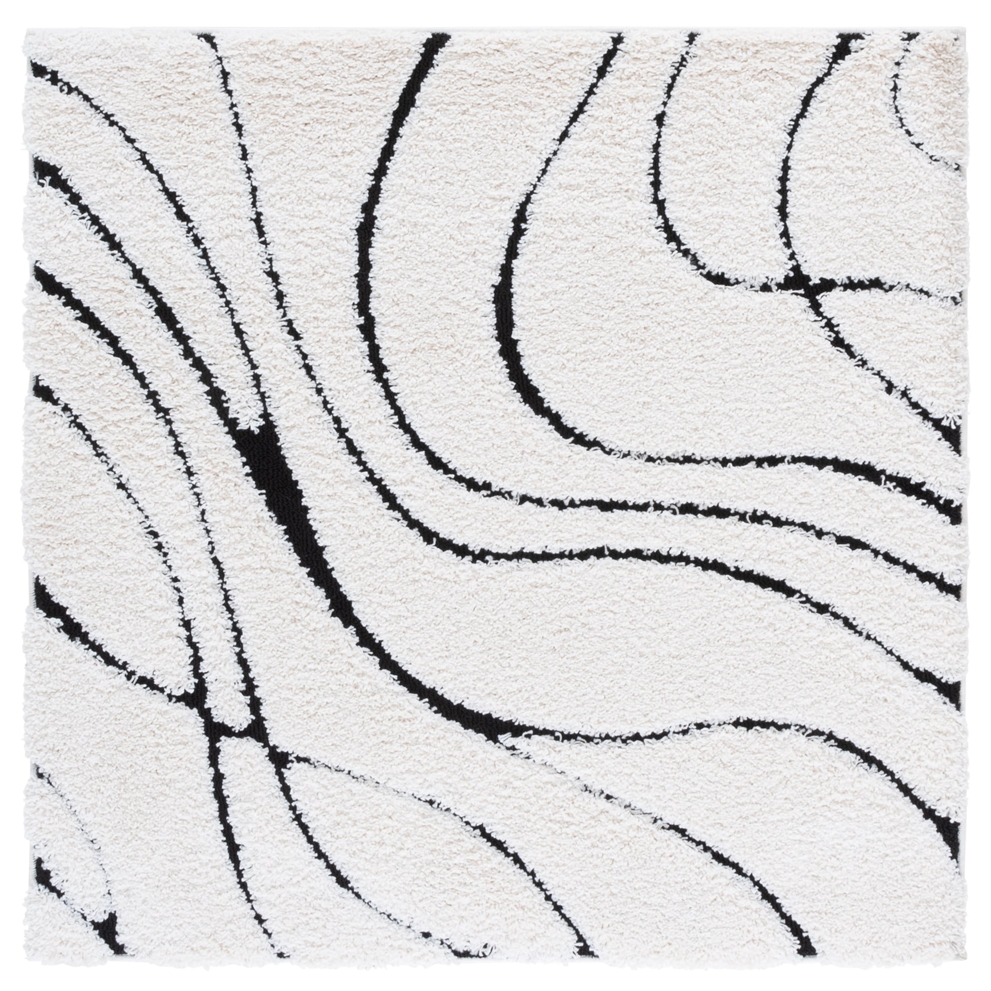 SAFAVIEH Florida Shag Staka Abstract Waves 1.2-inch Area Rug