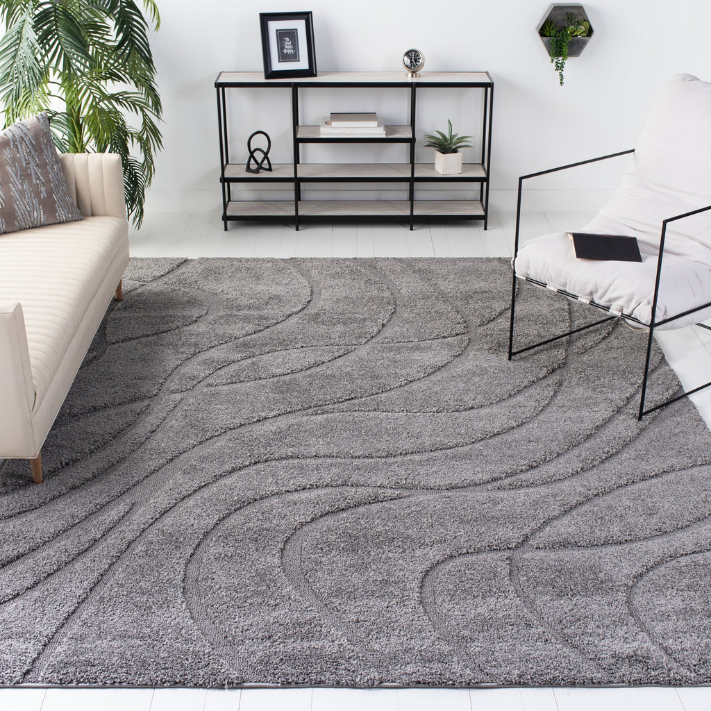 SAFAVIEH Florida Shag Staka Abstract Waves 1.2-inch Area Rug