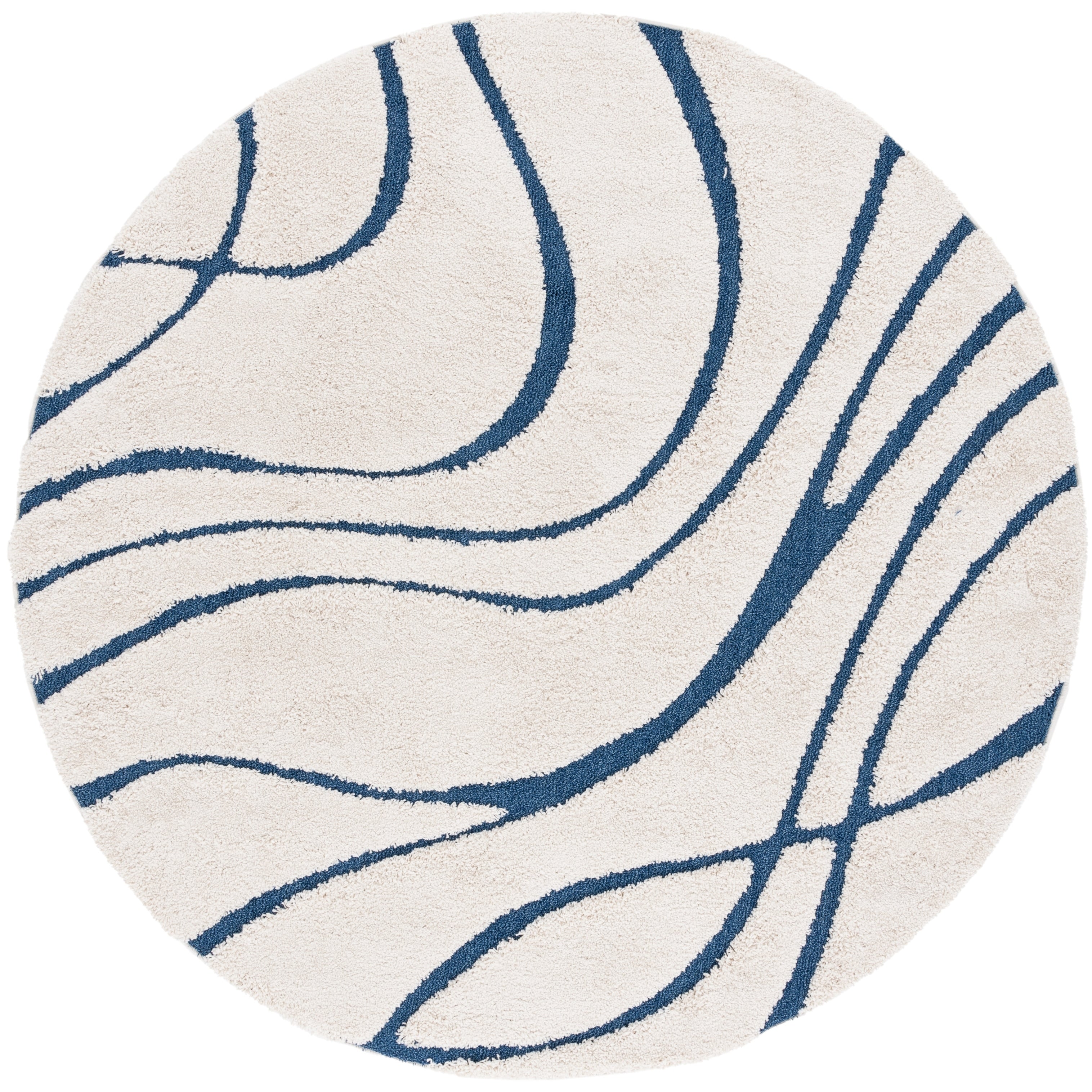 SAFAVIEH Florida Shag Staka Abstract Waves 1.2-inch Area Rug