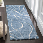 SAFAVIEH Florida Shag Staka Abstract Waves 1.2-inch Area Rug