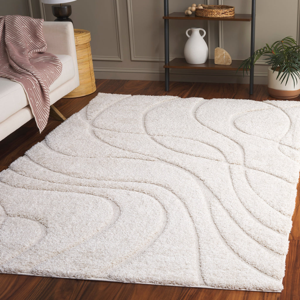 SAFAVIEH Florida Shag Staka Abstract Waves 1.2-inch Area Rug