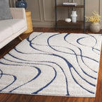 SAFAVIEH Florida Shag Staka Abstract Waves 1.2-inch Area Rug