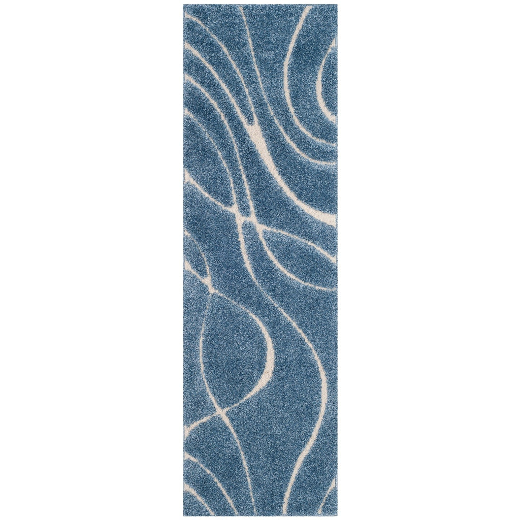 SAFAVIEH Florida Shag Staka Abstract Waves 1.2-inch Area Rug