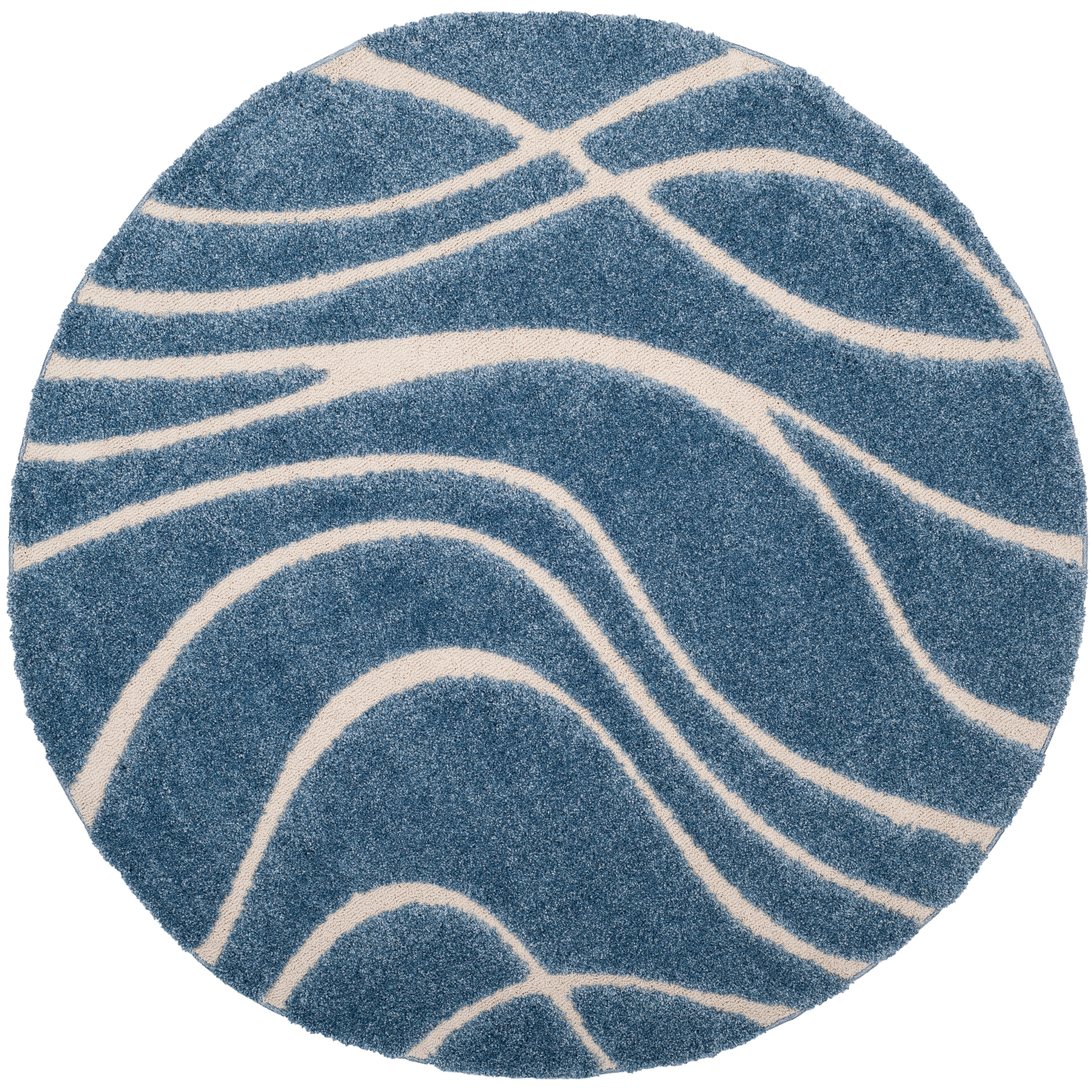 SAFAVIEH Florida Shag Staka Abstract Waves 1.2-inch Area Rug