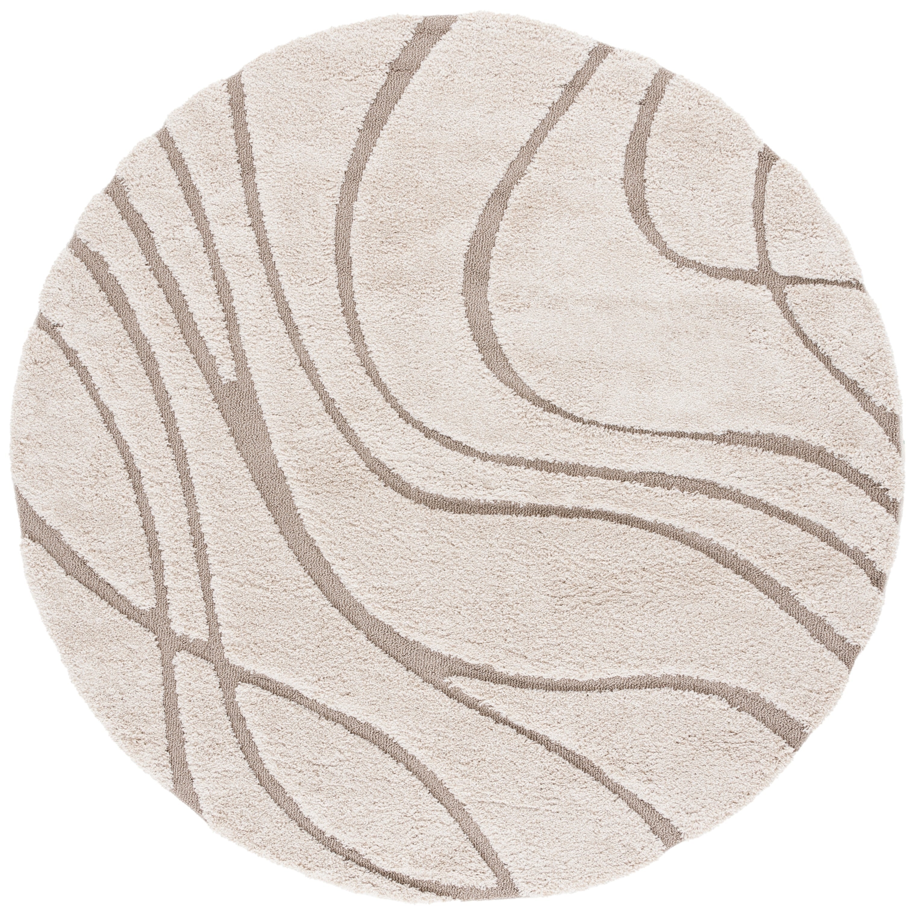 SAFAVIEH Florida Shag Staka Abstract Waves 1.2-inch Area Rug