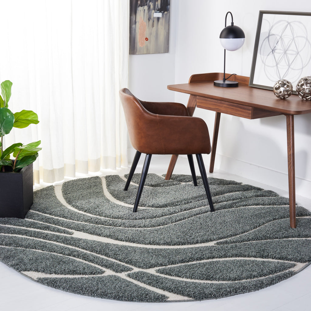 SAFAVIEH Florida Shag Staka Abstract Waves 1.2-inch Area Rug