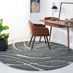 SAFAVIEH Florida Shag Staka Abstract Waves 1.2-inch Area Rug