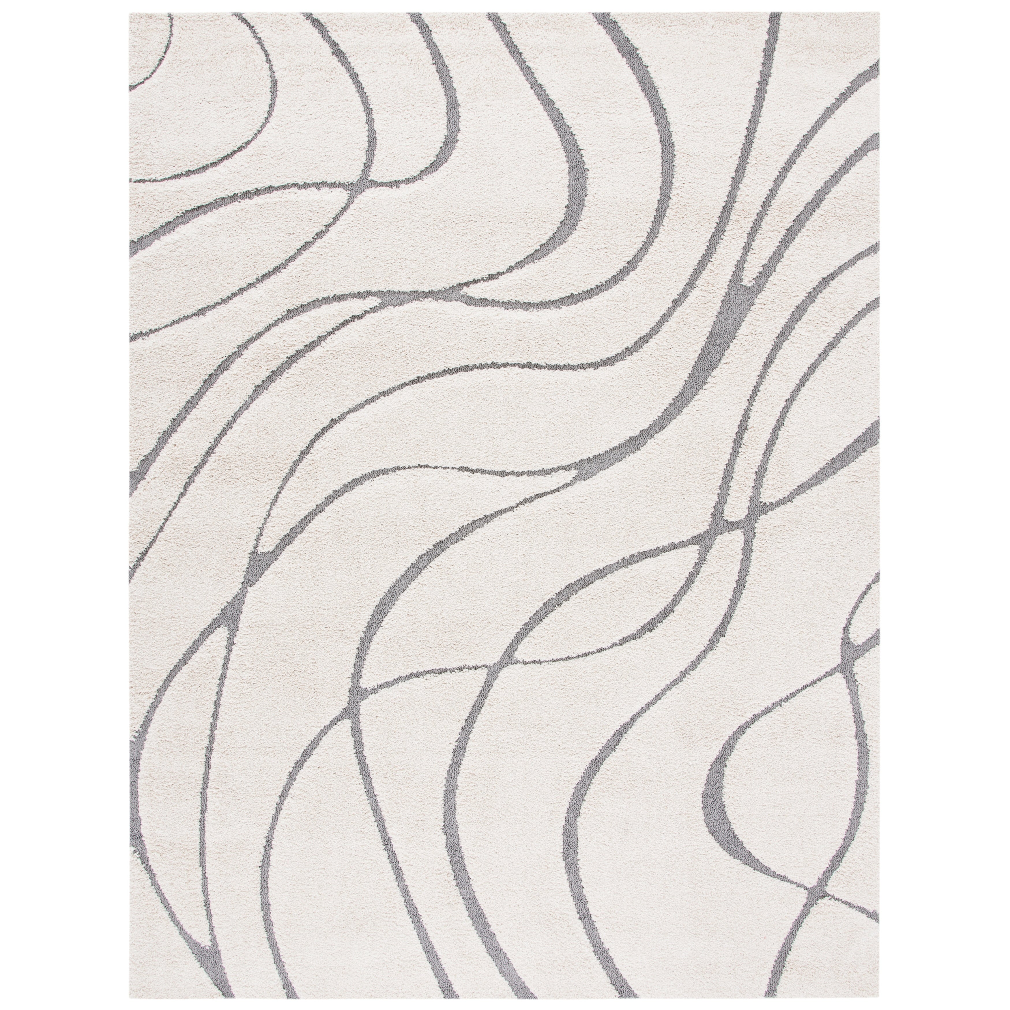 SAFAVIEH Florida Shag Staka Abstract Waves 1.2-inch Area Rug