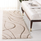 SAFAVIEH Florida Shag Staka Abstract Waves 1.2-inch Area Rug