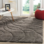 SAFAVIEH Florida Shag Staka Abstract Waves 1.2-inch Area Rug