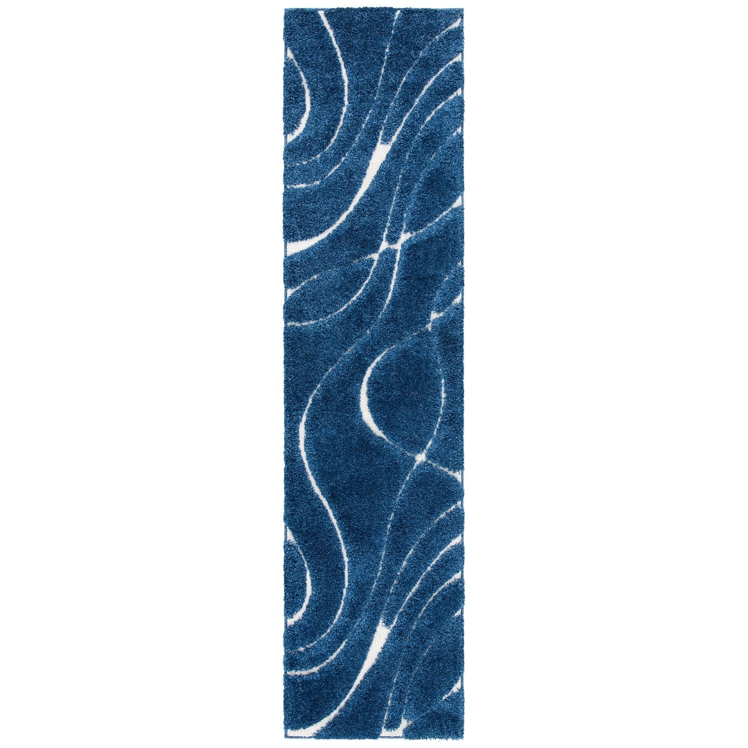 SAFAVIEH Florida Shag Staka Abstract Waves 1.2-inch Area Rug
