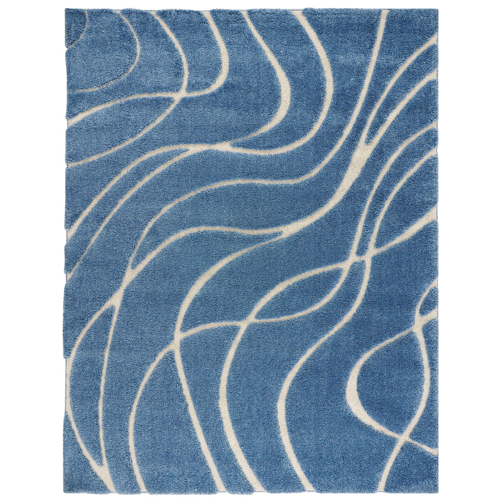 SAFAVIEH Florida Shag Staka Abstract Waves 1.2-inch Area Rug