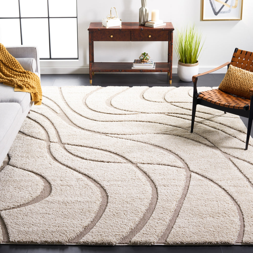 SAFAVIEH Florida Shag Staka Abstract Waves 1.2-inch Area Rug