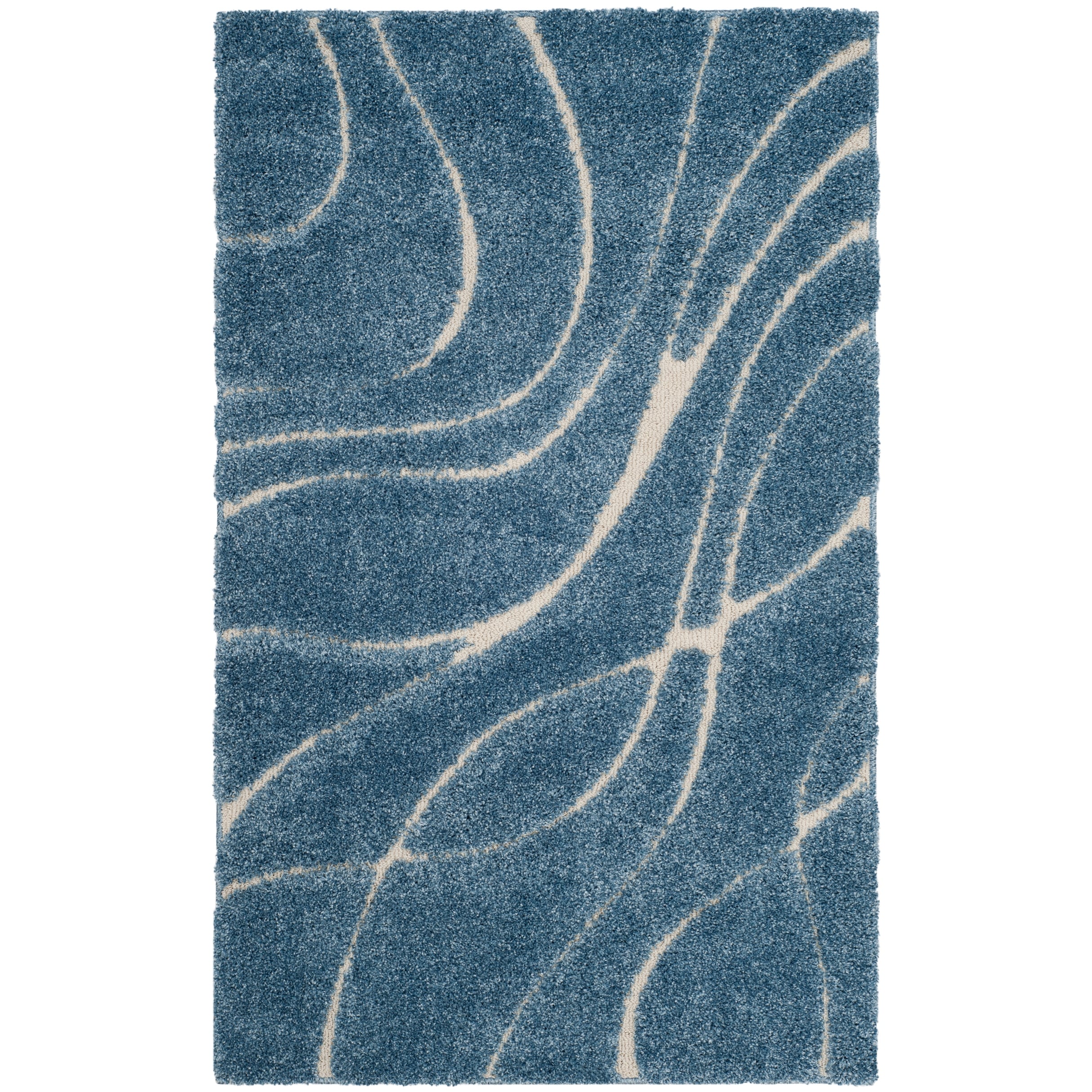 SAFAVIEH Florida Shag Staka Abstract Waves 1.2-inch Area Rug