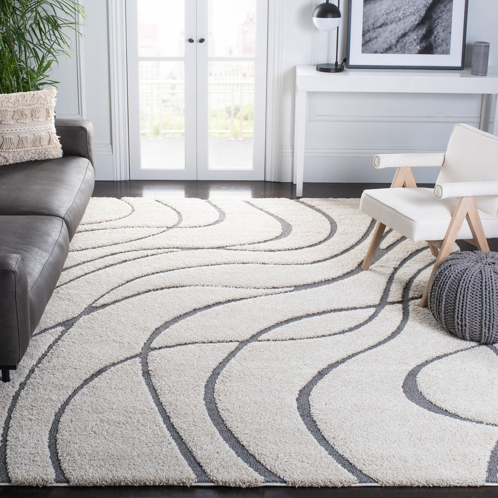 SAFAVIEH Florida Shag Staka Abstract Waves 1.2-inch Area Rug