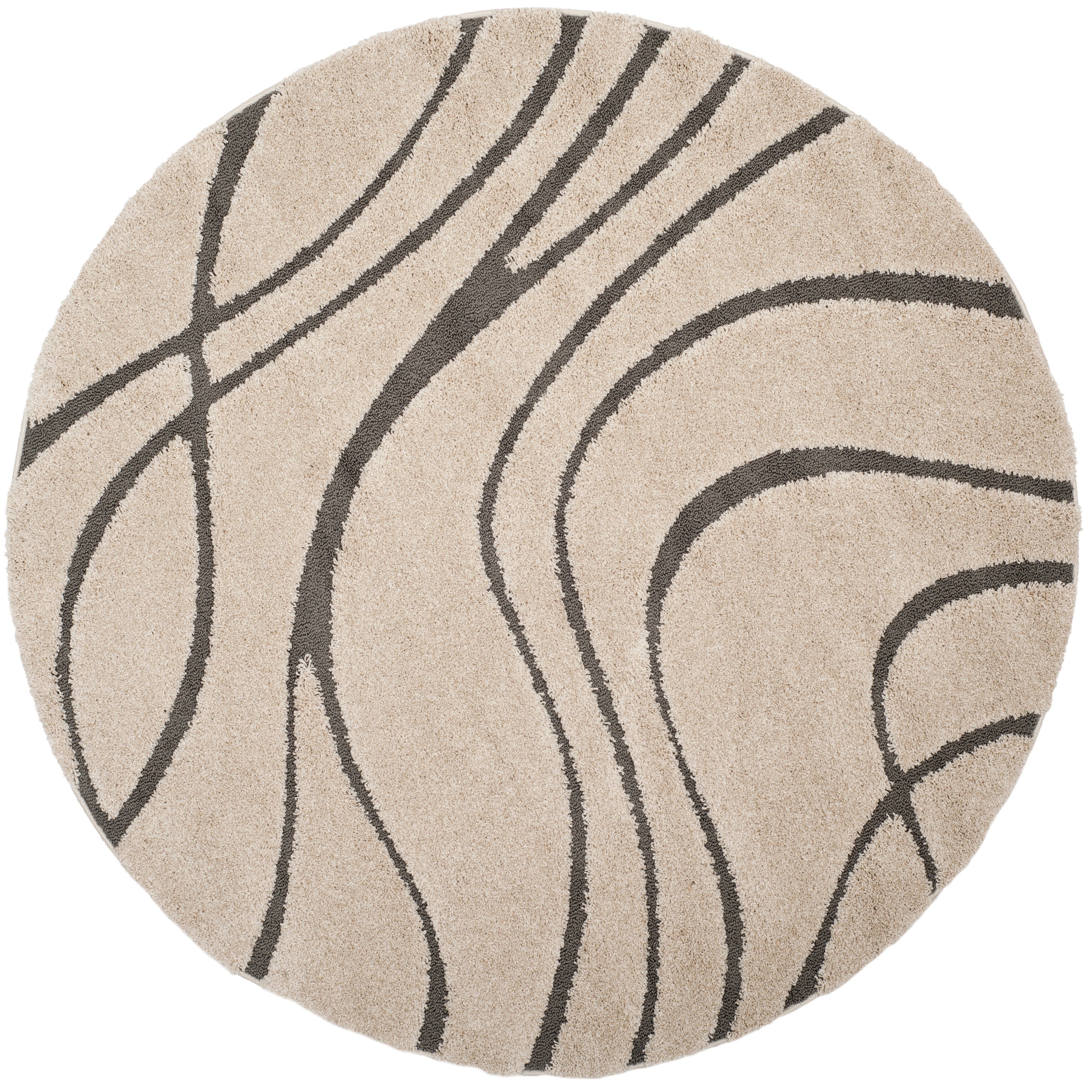 SAFAVIEH Florida Shag Staka Abstract Waves 1.2-inch Area Rug