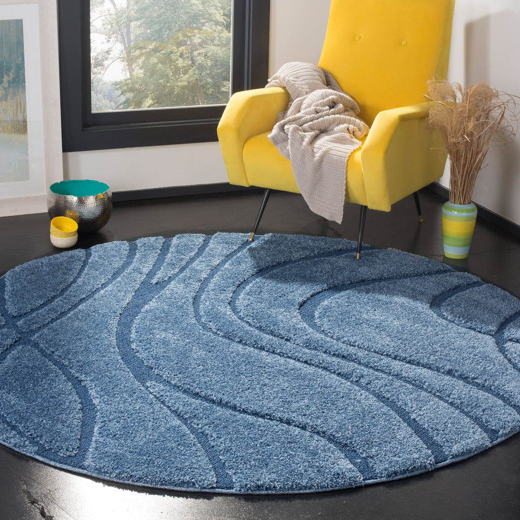 SAFAVIEH Florida Shag Staka Abstract Waves 1.2-inch Area Rug