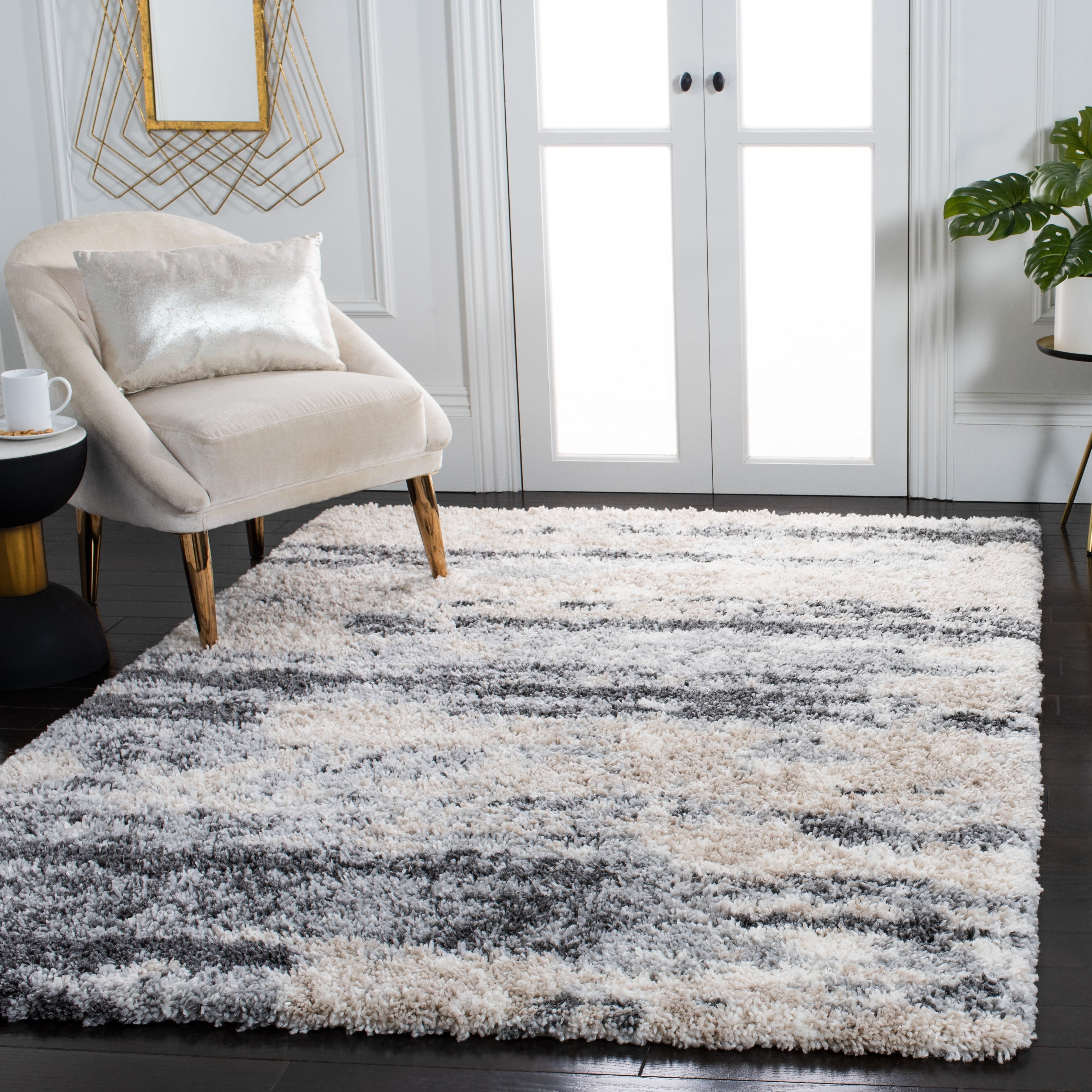 SAFAVIEH Fontana Shag Angeliene Modern Abstract 2-inch Thick Rug