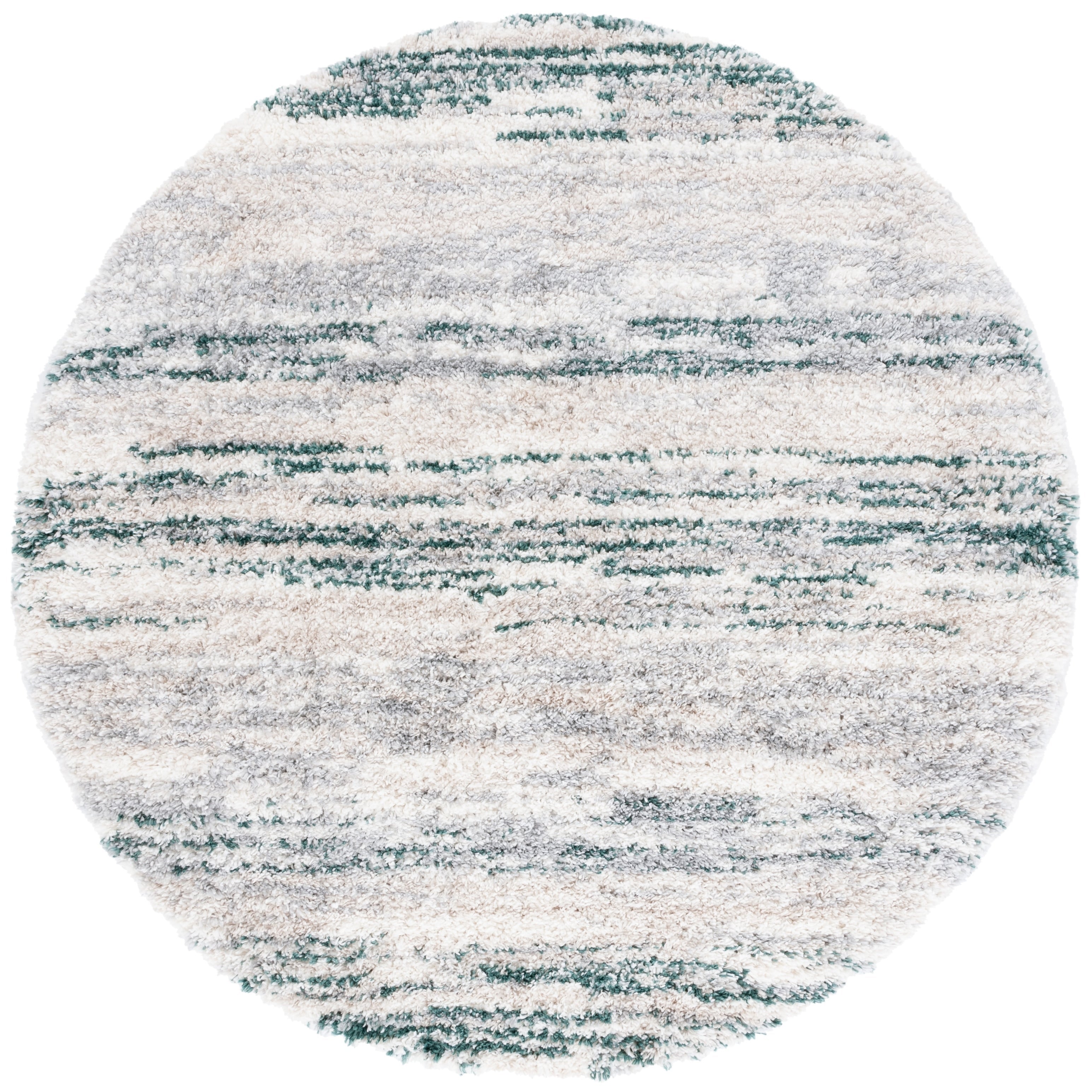 SAFAVIEH Fontana Shag Mevlide Modern Stripe 2-inch Thick Rug