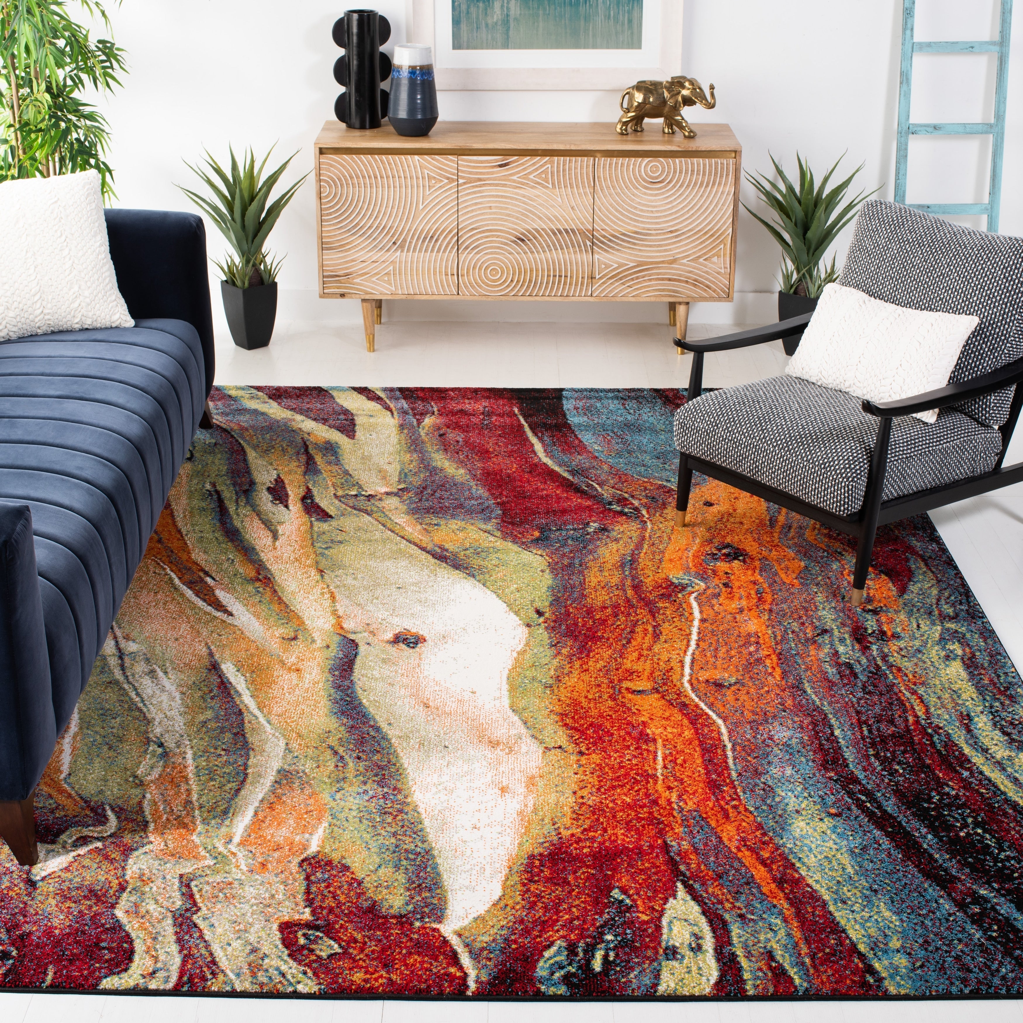 SAFAVIEH Glacier Verity Modern Abstract Area Rug