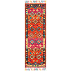 SAFAVIEH Handmade Aspen Hysnie Eclectic Orange/Fuchsia Wool Rug