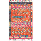 SAFAVIEH Handmade Aspen Hysnie Eclectic Orange/Fuchsia Wool Rug