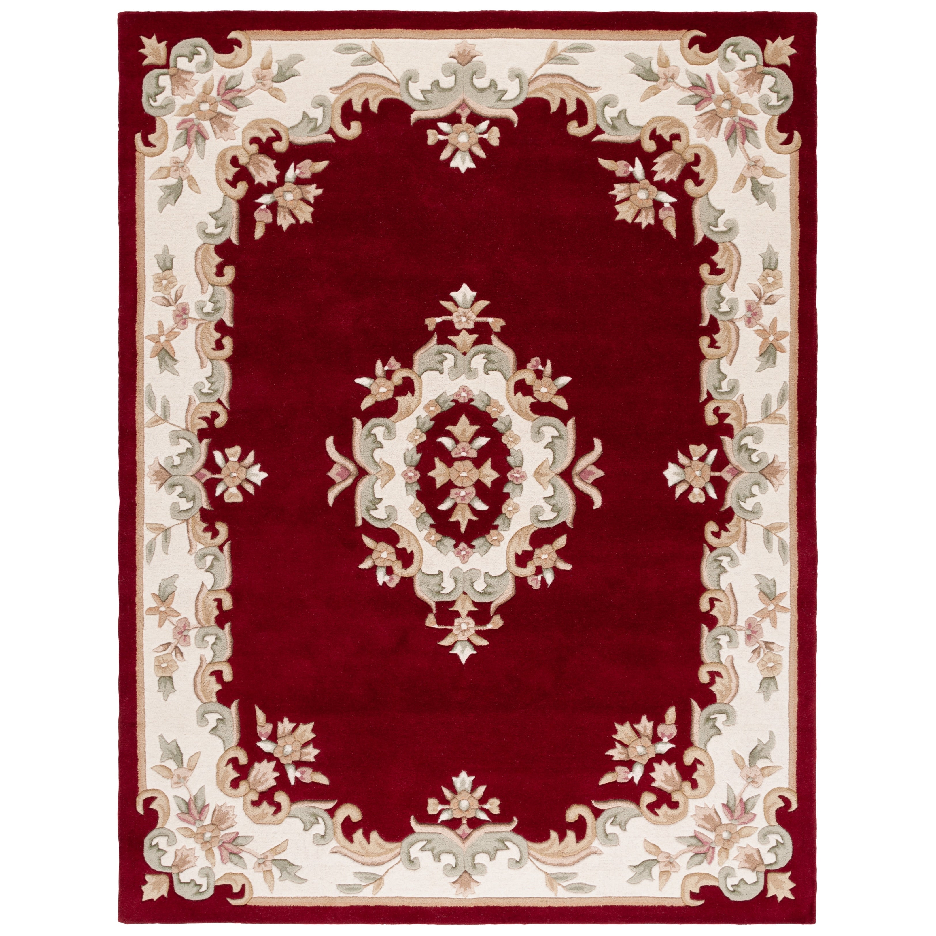 SAFAVIEH Handmade Aubusson Hale Traditional Wool Rug.