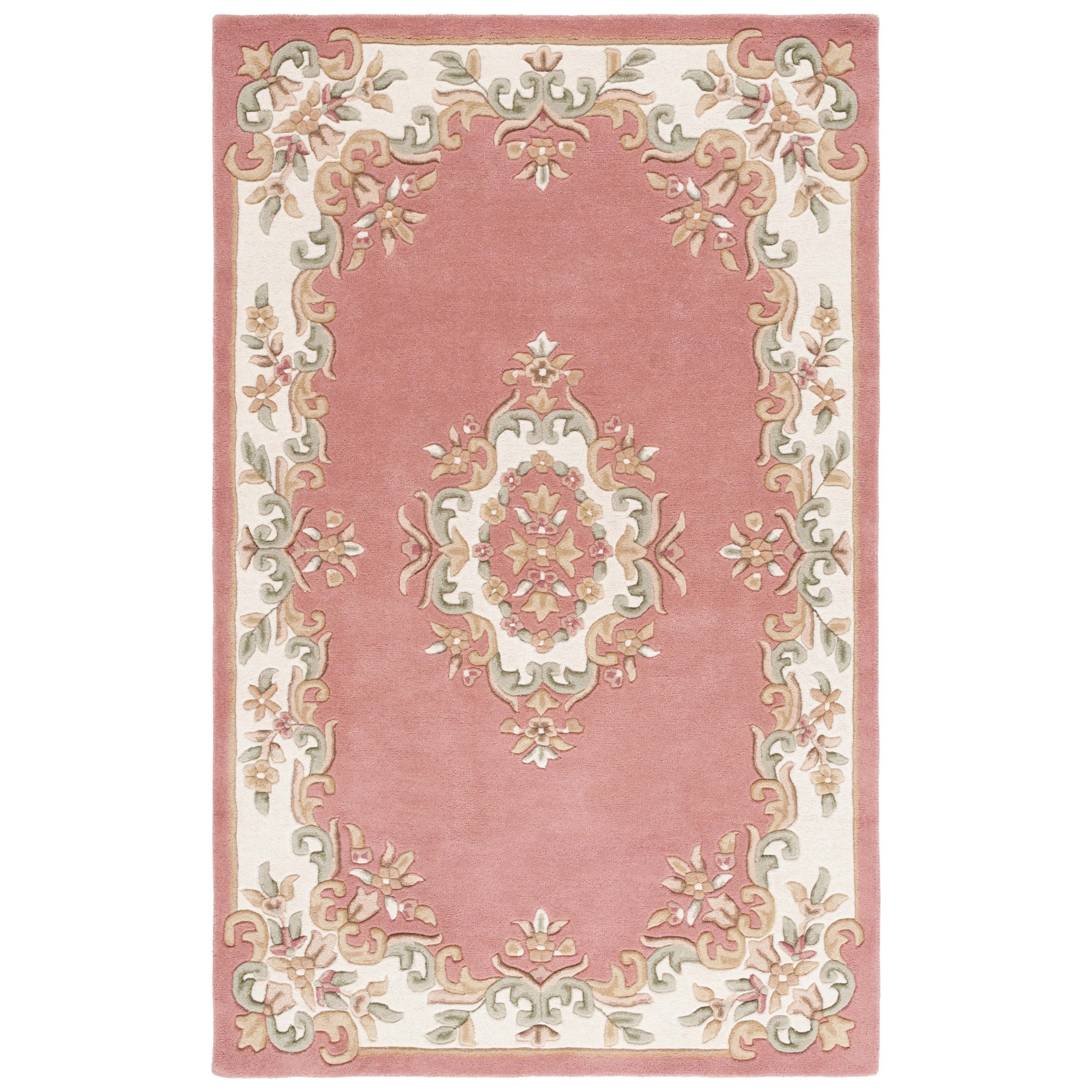 SAFAVIEH Handmade Aubusson Hale Traditional Wool Rug.