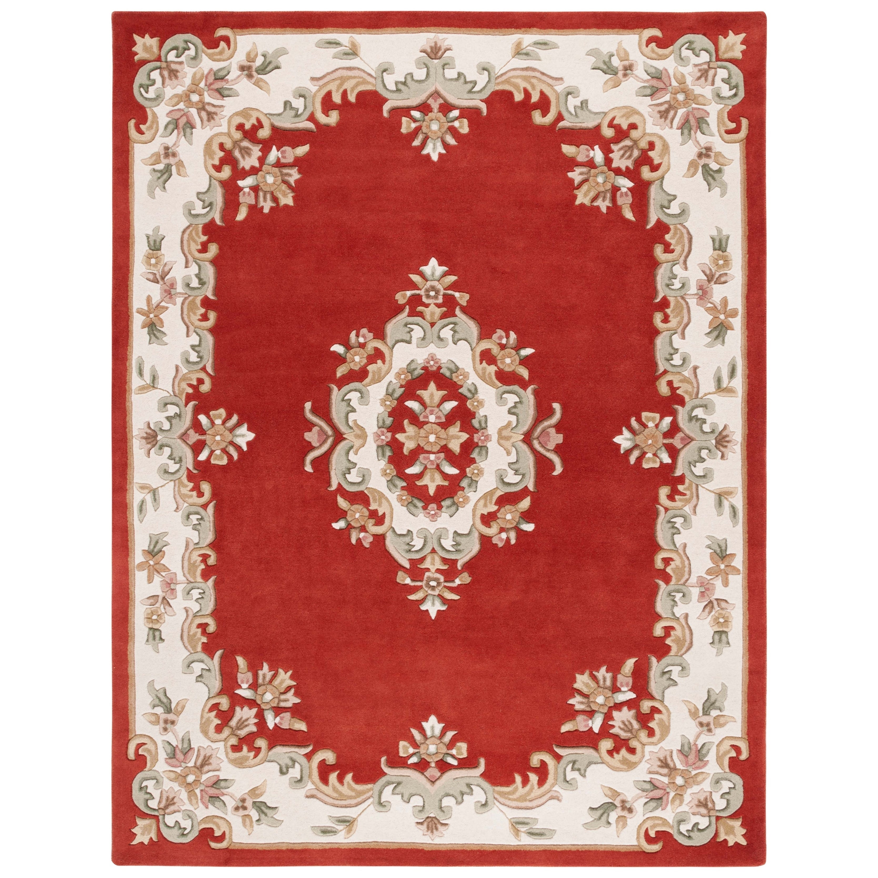 SAFAVIEH Handmade Aubusson Hale Traditional Wool Rug.