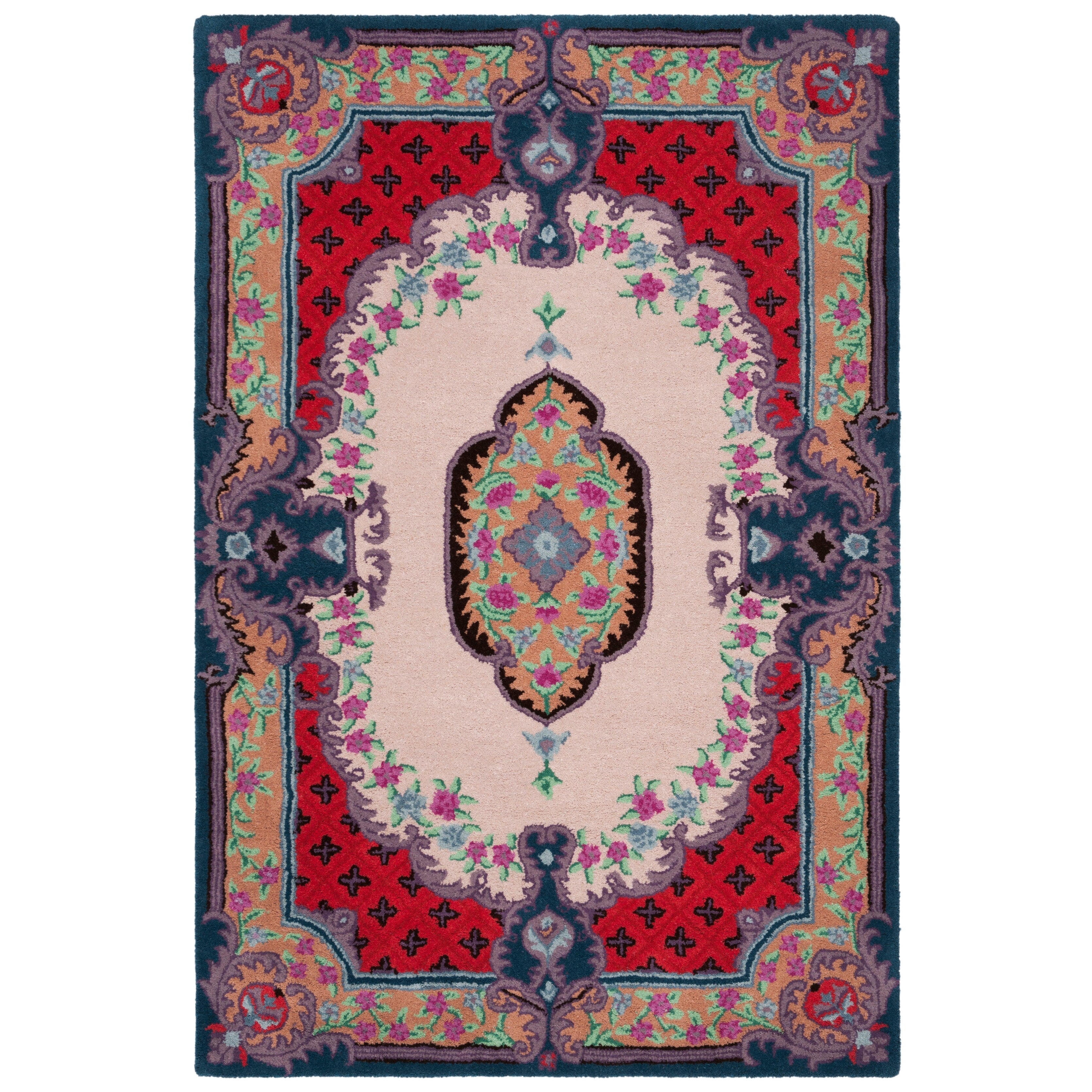 SAFAVIEH Handmade Bellagio Tatevik Oriental Medallion Wool Rug
