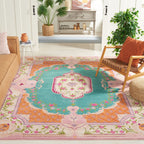 SAFAVIEH Handmade Bellagio Tatevik Oriental Medallion Wool Rug