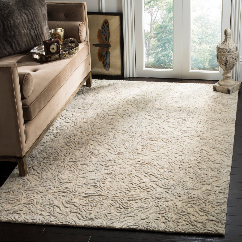 SAFAVIEH Handmade Blossom Gertrida Modern Floral Wool Rug