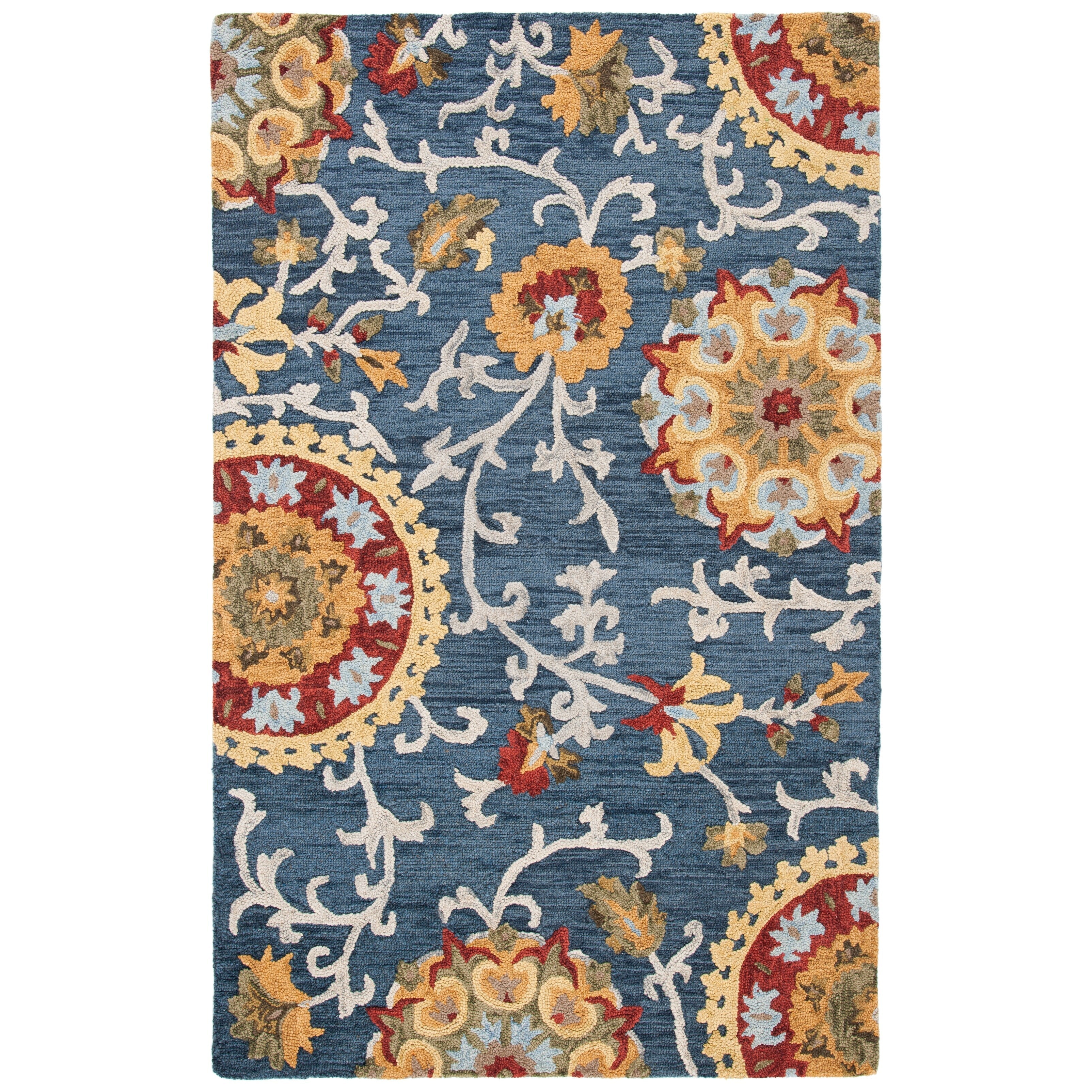SAFAVIEH Handmade Blossom Maaret Modern Floral Wool Rug