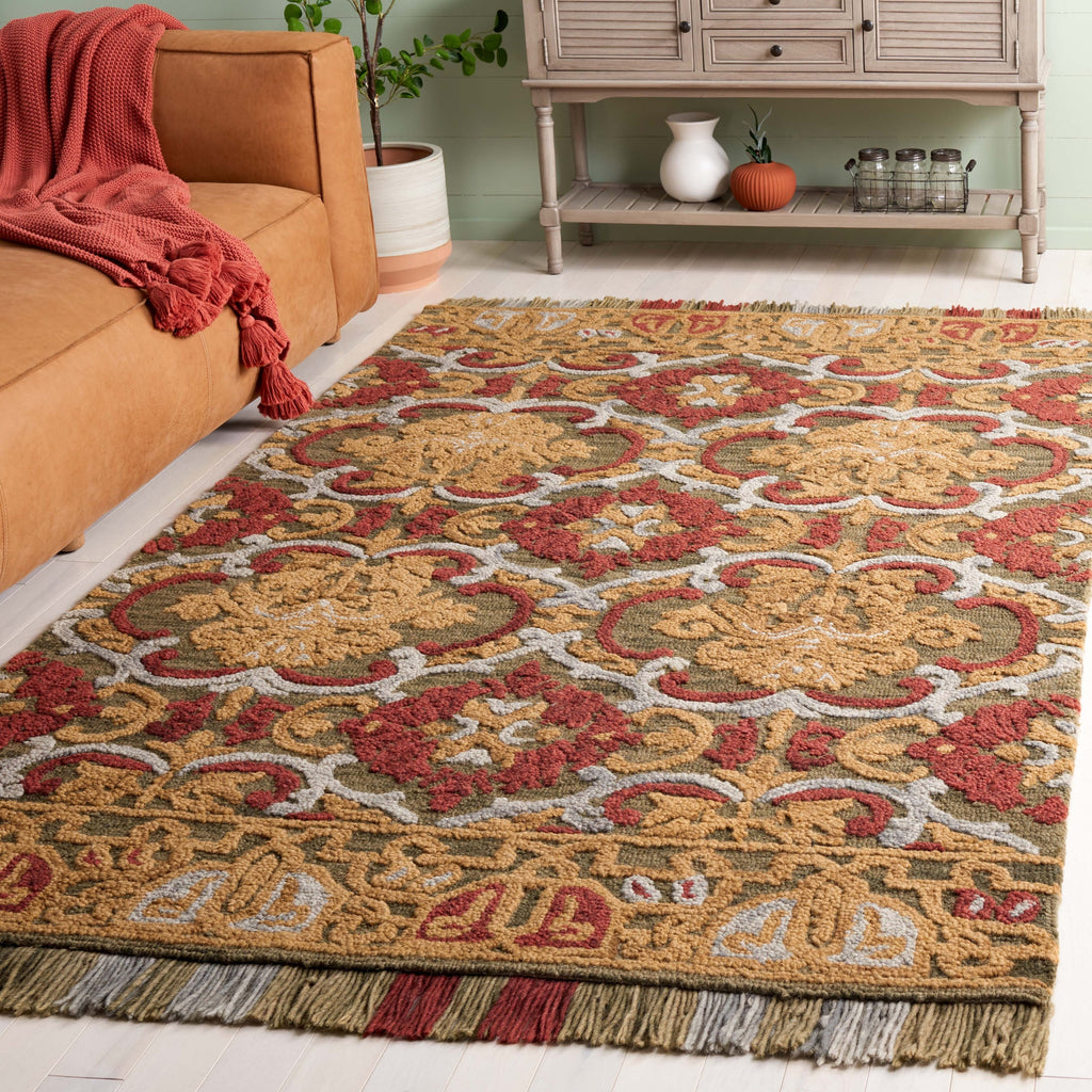 SAFAVIEH Handmade Blossom Porzia Floral Wool Rug