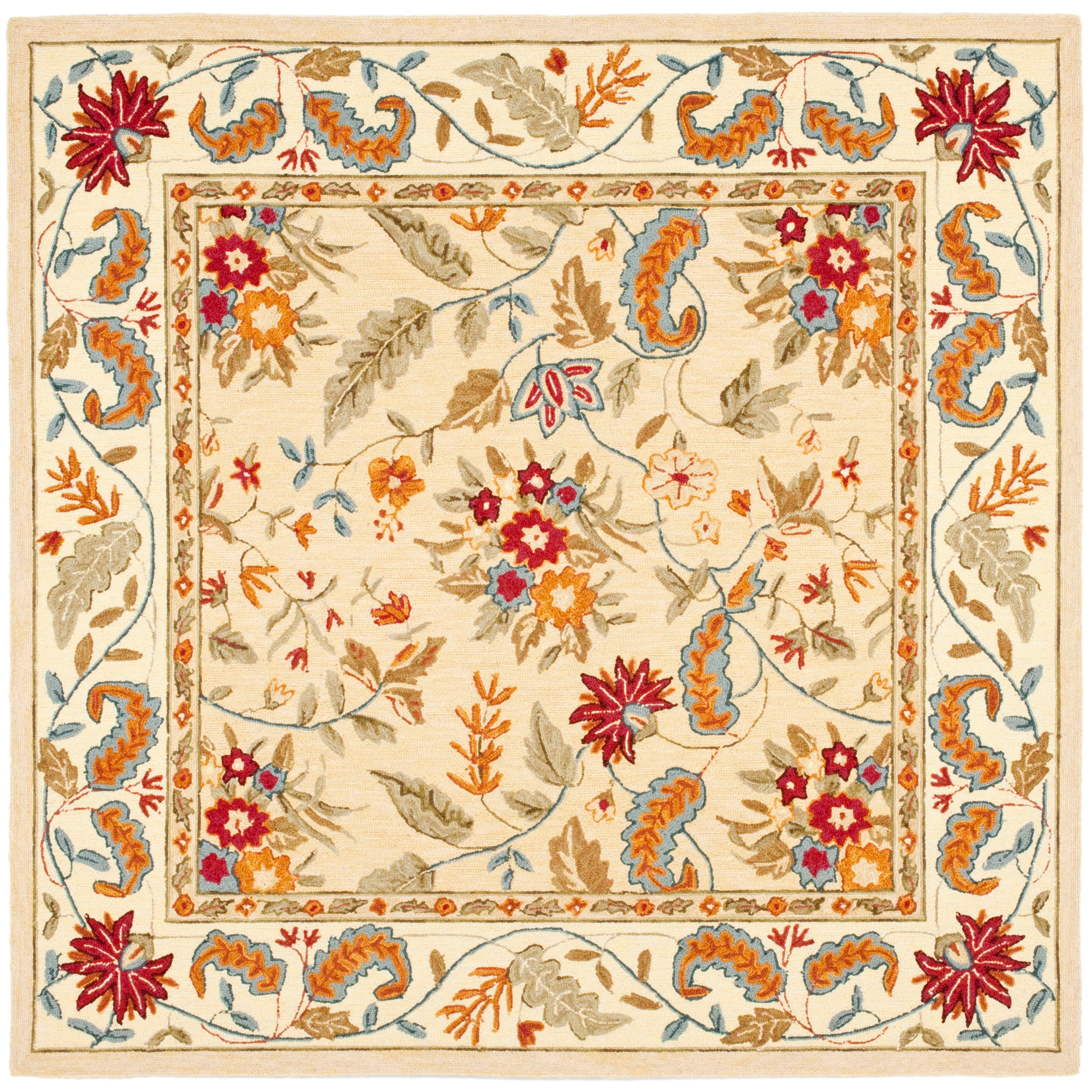 SAFAVIEH Handmade Chelsea Malda French Country Floral Wool Rug