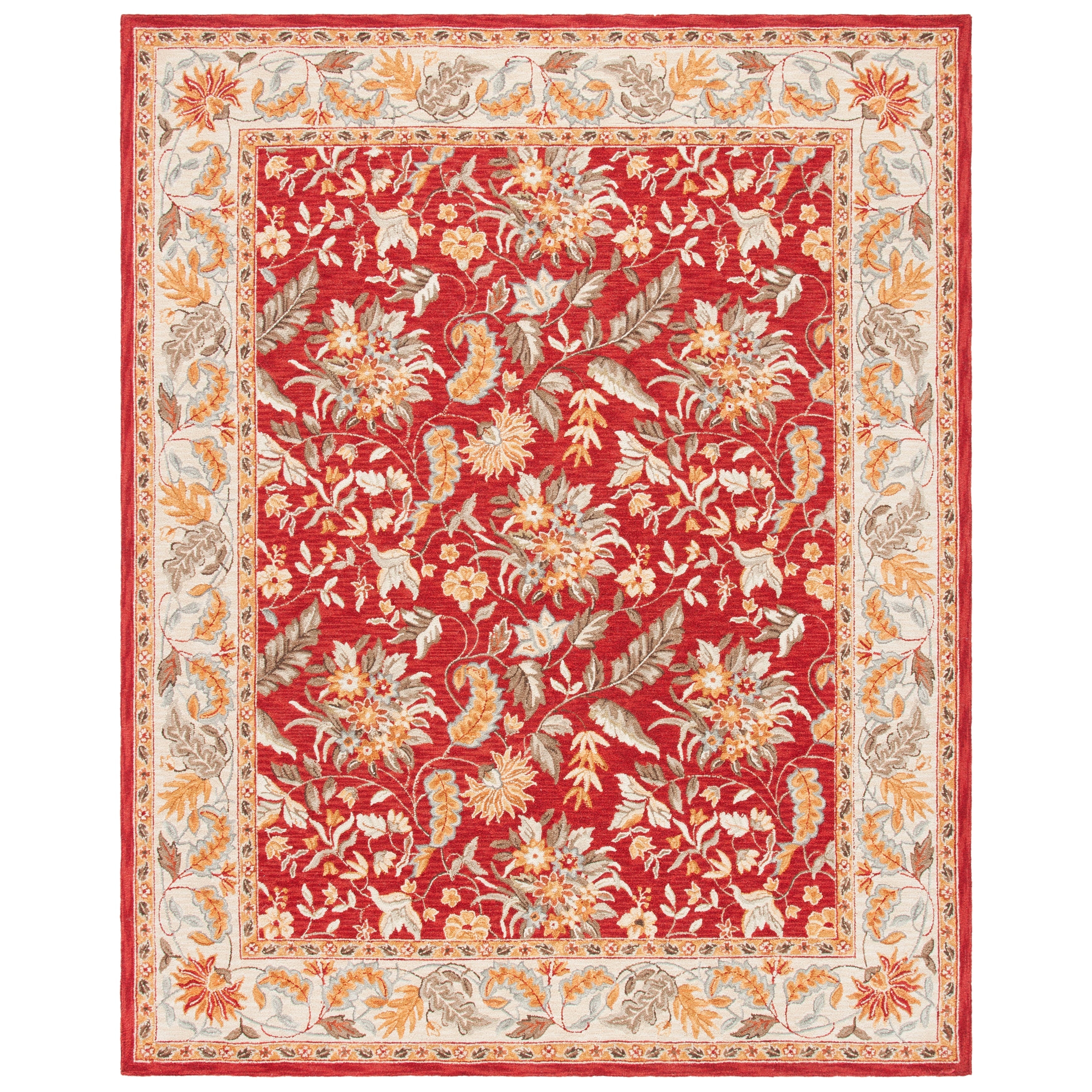 SAFAVIEH Handmade Chelsea Malda French Country Floral Wool Rug