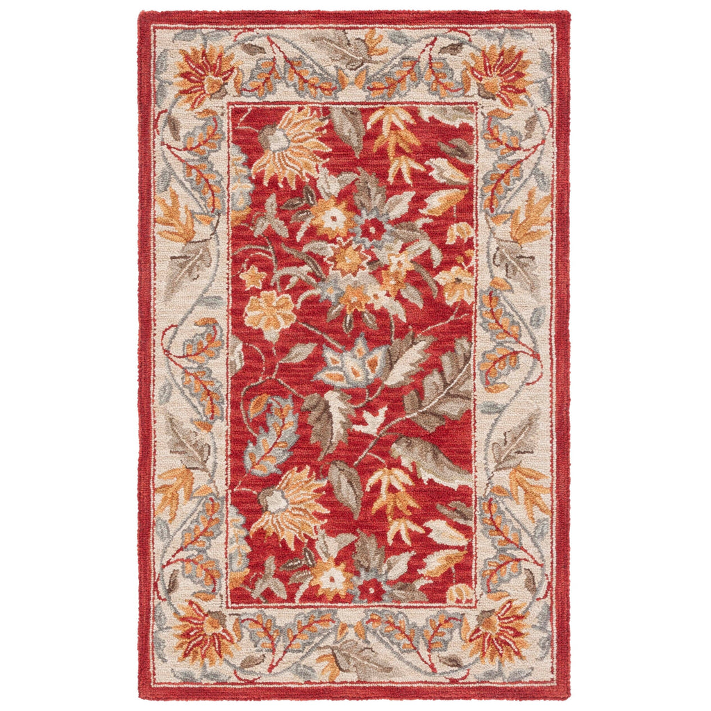 SAFAVIEH Handmade Chelsea Malda French Country Floral Wool Rug