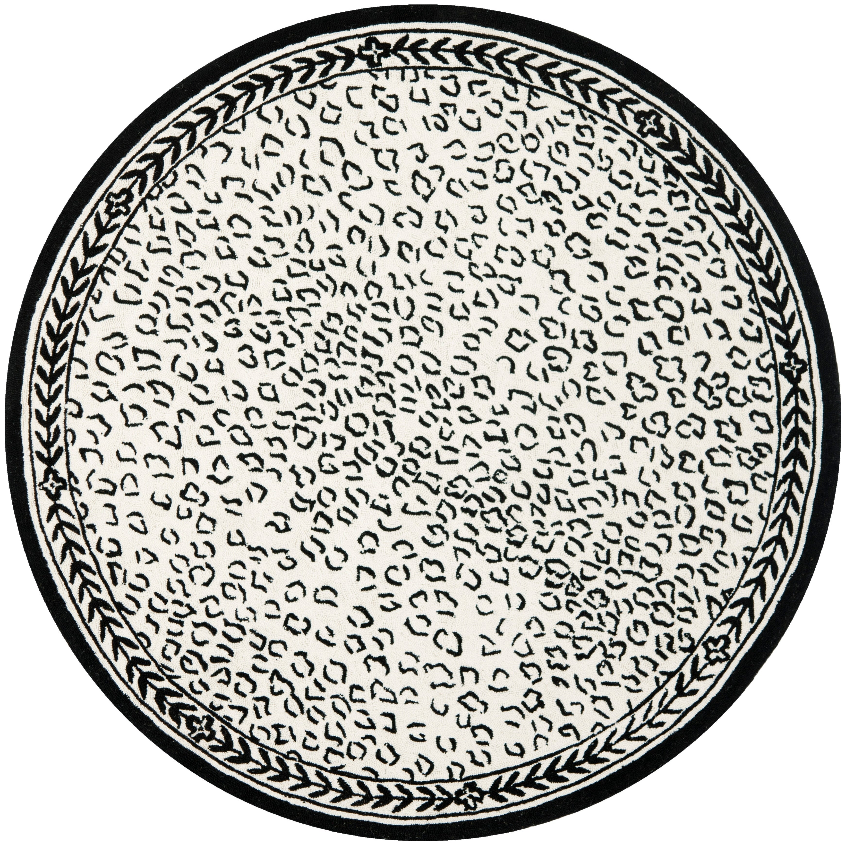 SAFAVIEH Handmade Chelsea Solar Garden Leopard French Country Wool Rug