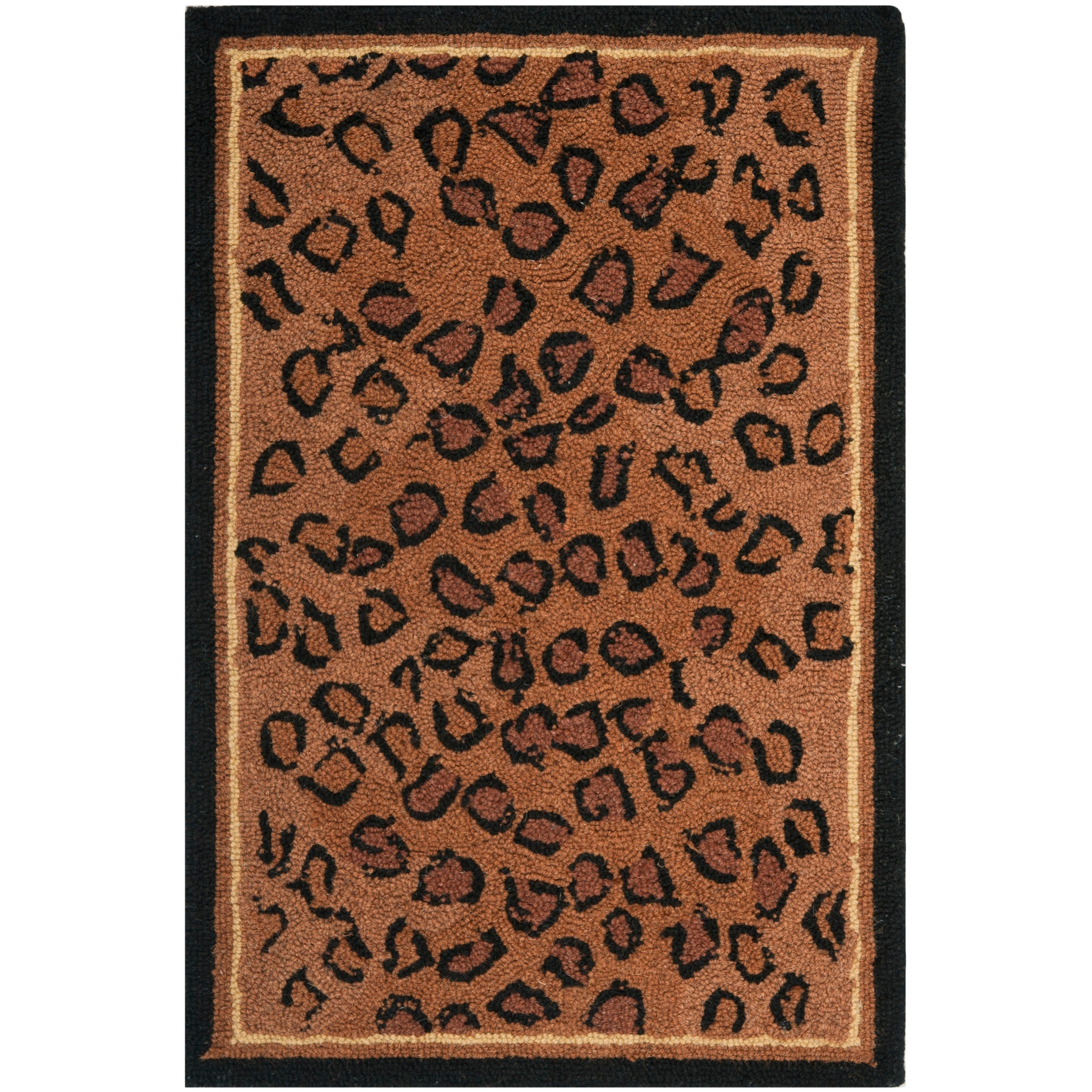 SAFAVIEH Handmade Chelsea Solar Garden Leopard French Country Wool Rug
