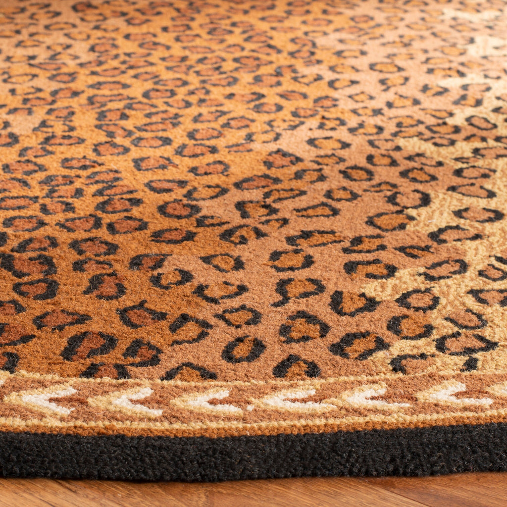 SAFAVIEH Handmade Chelsea Solar Garden Leopard French Country Wool Rug