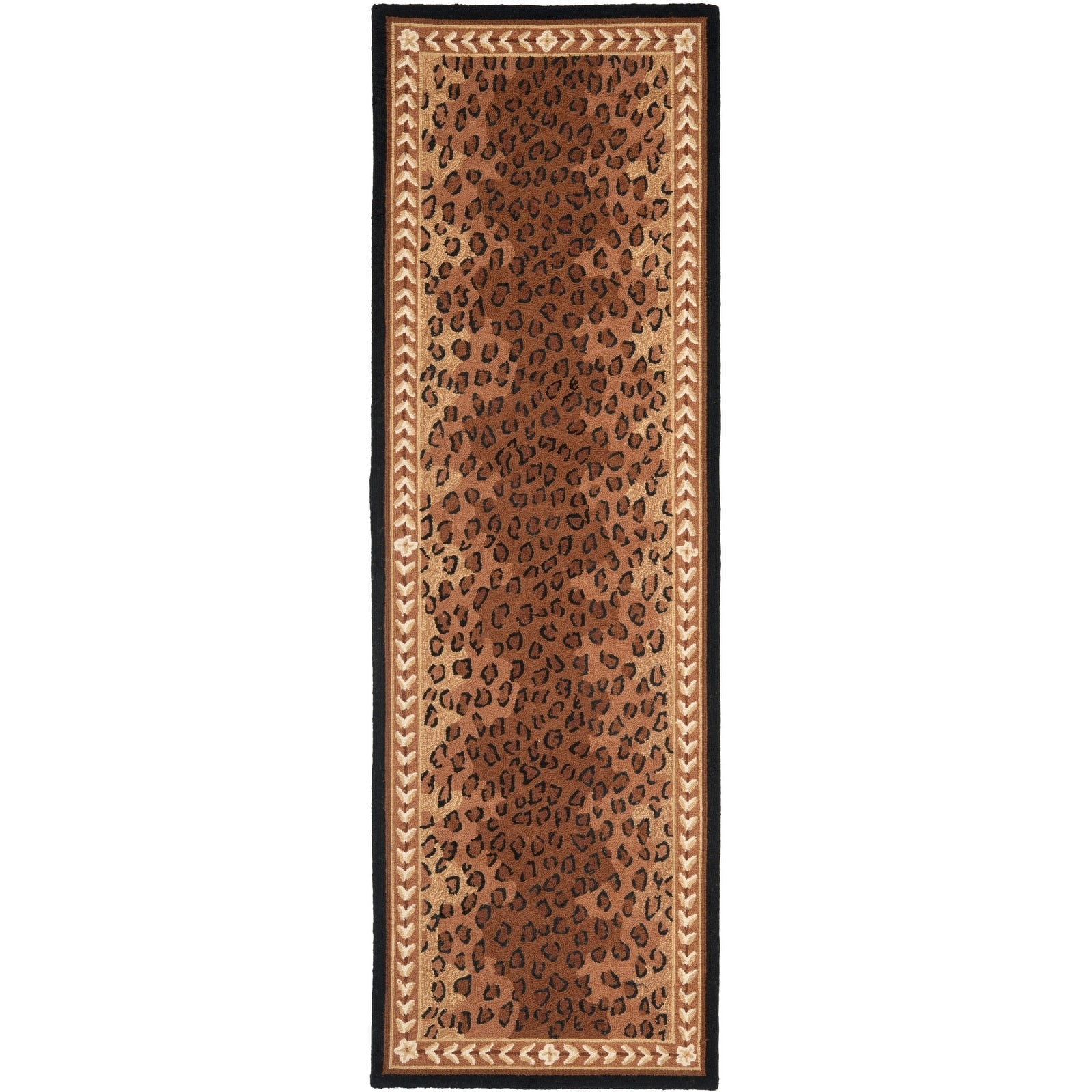 SAFAVIEH Handmade Chelsea Solar Garden Leopard French Country Wool Rug