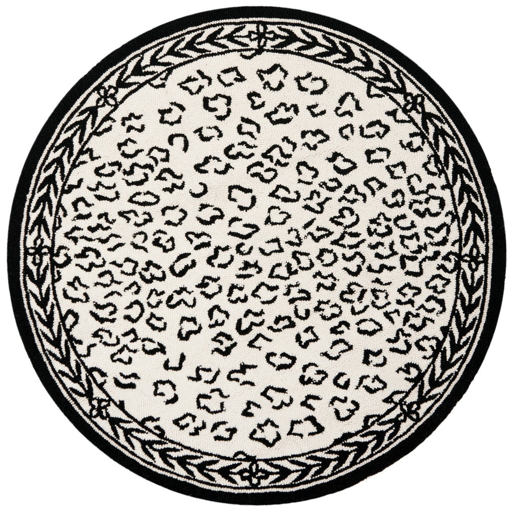 SAFAVIEH Handmade Chelsea Solar Garden Leopard French Country Wool Rug