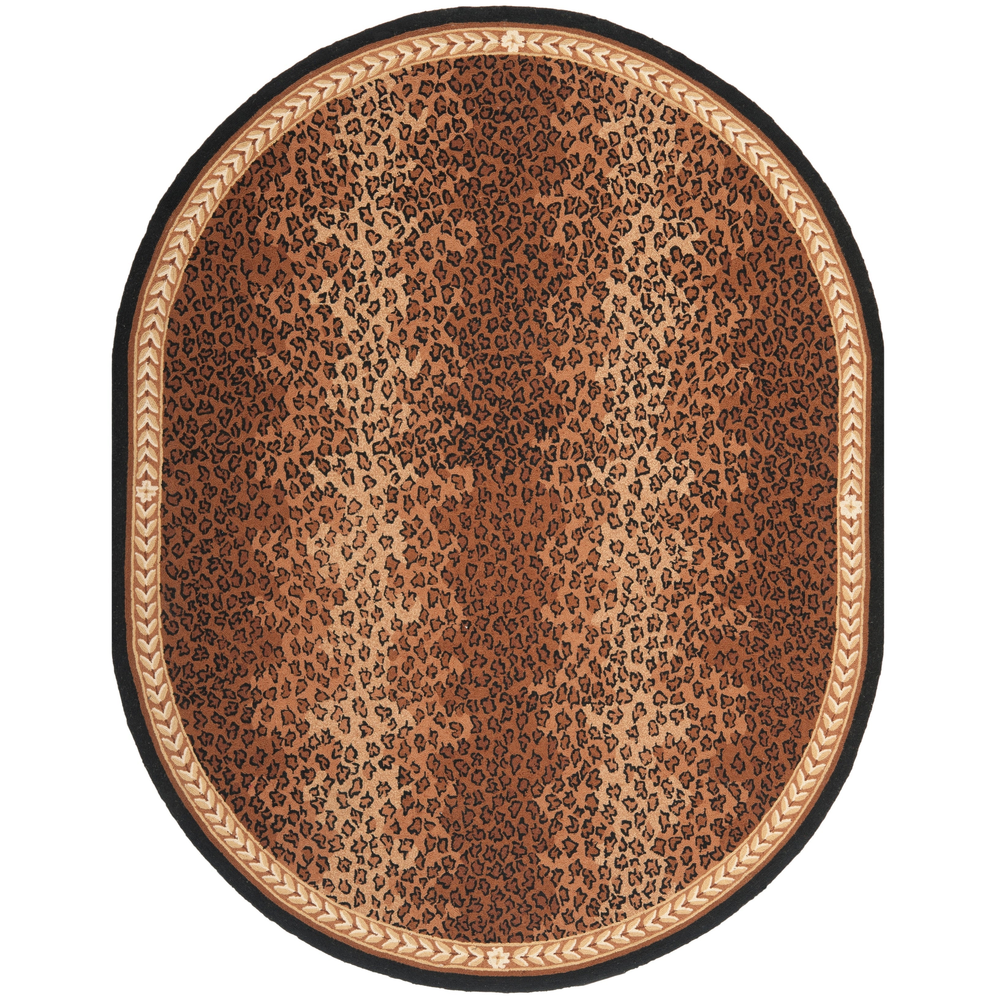 SAFAVIEH Handmade Chelsea Solar Garden Leopard French Country Wool Rug