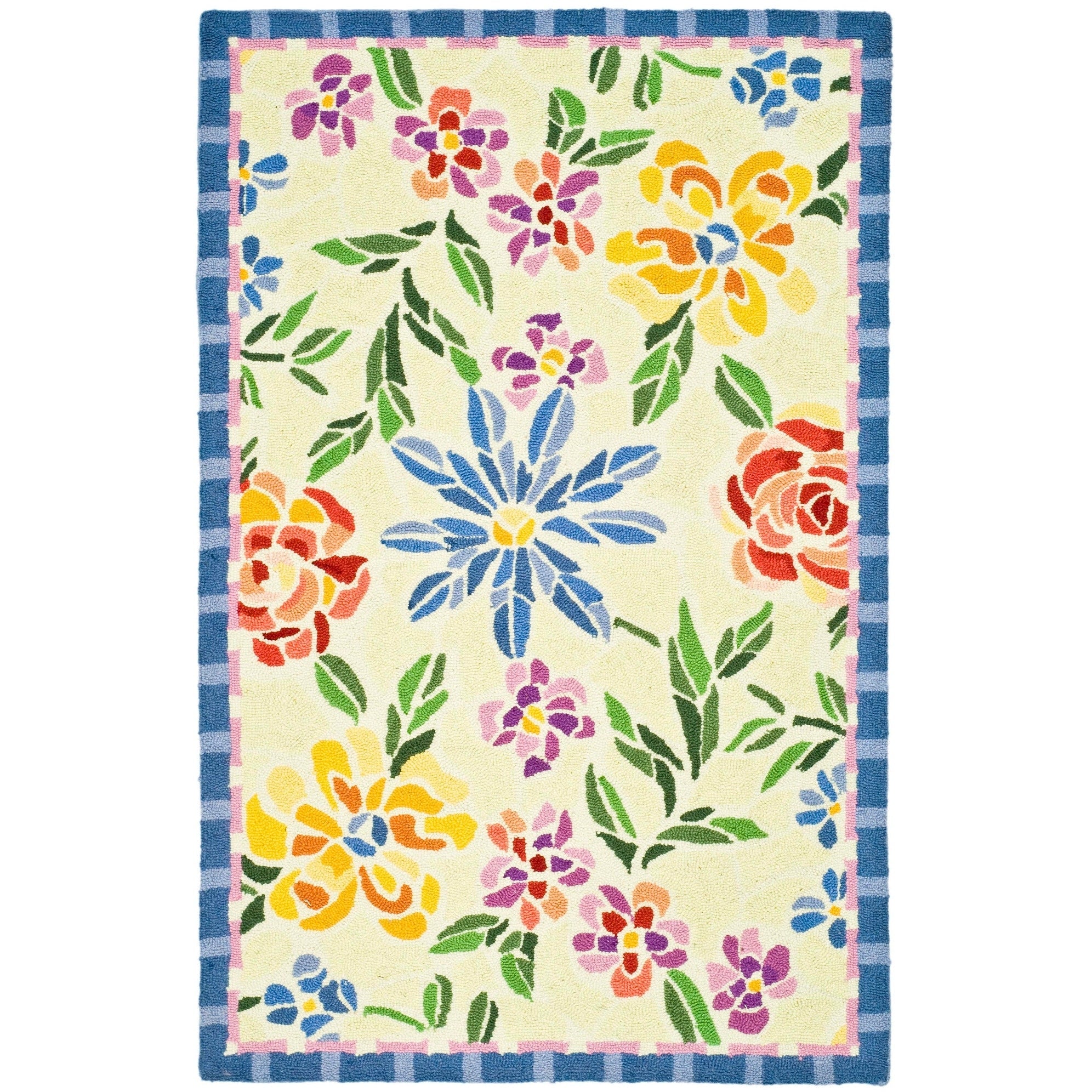 SAFAVIEH Handmade Chelsea Sprig French Country Floral Wool Rug